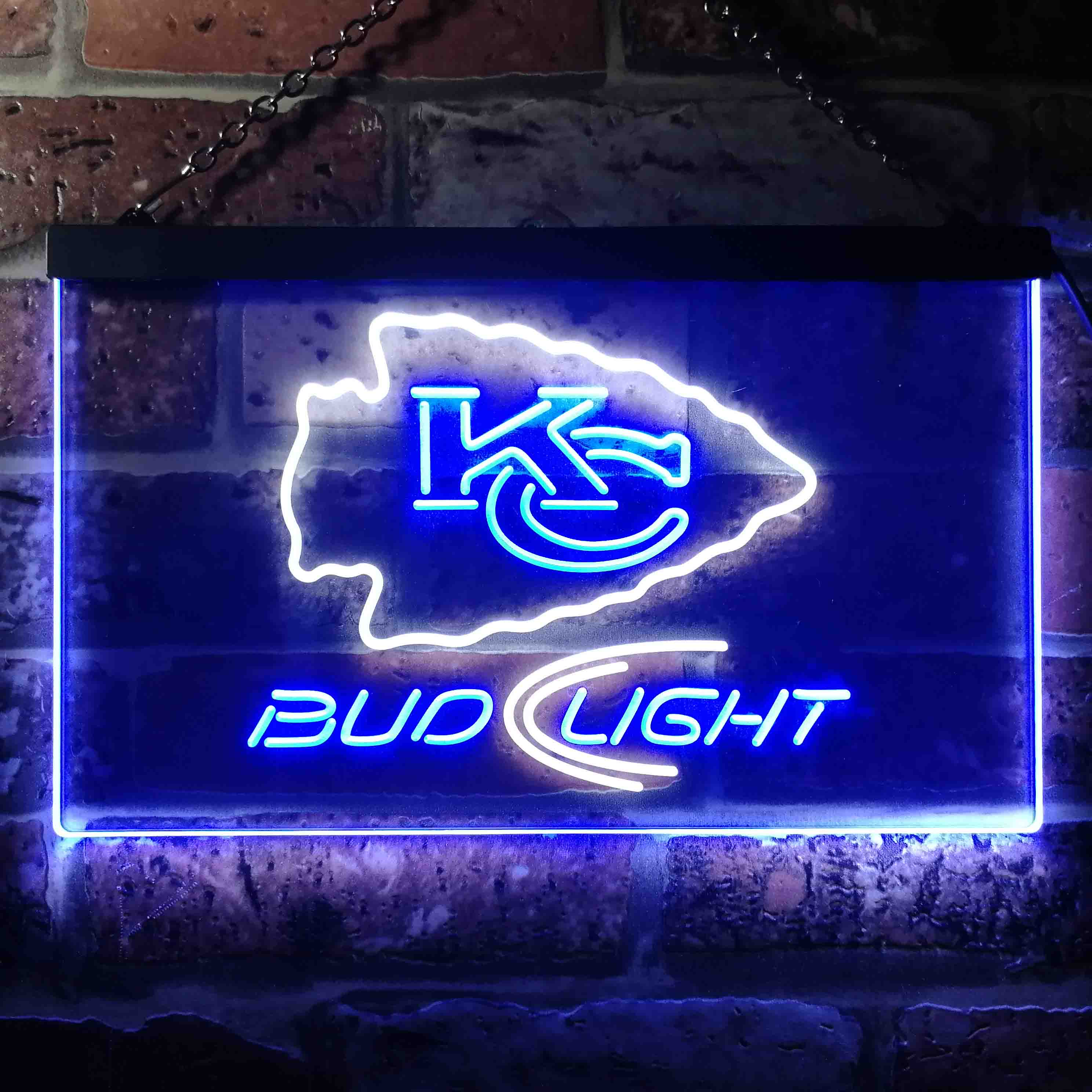 Bud Light Kansas City Chiefs LED Neon Sign