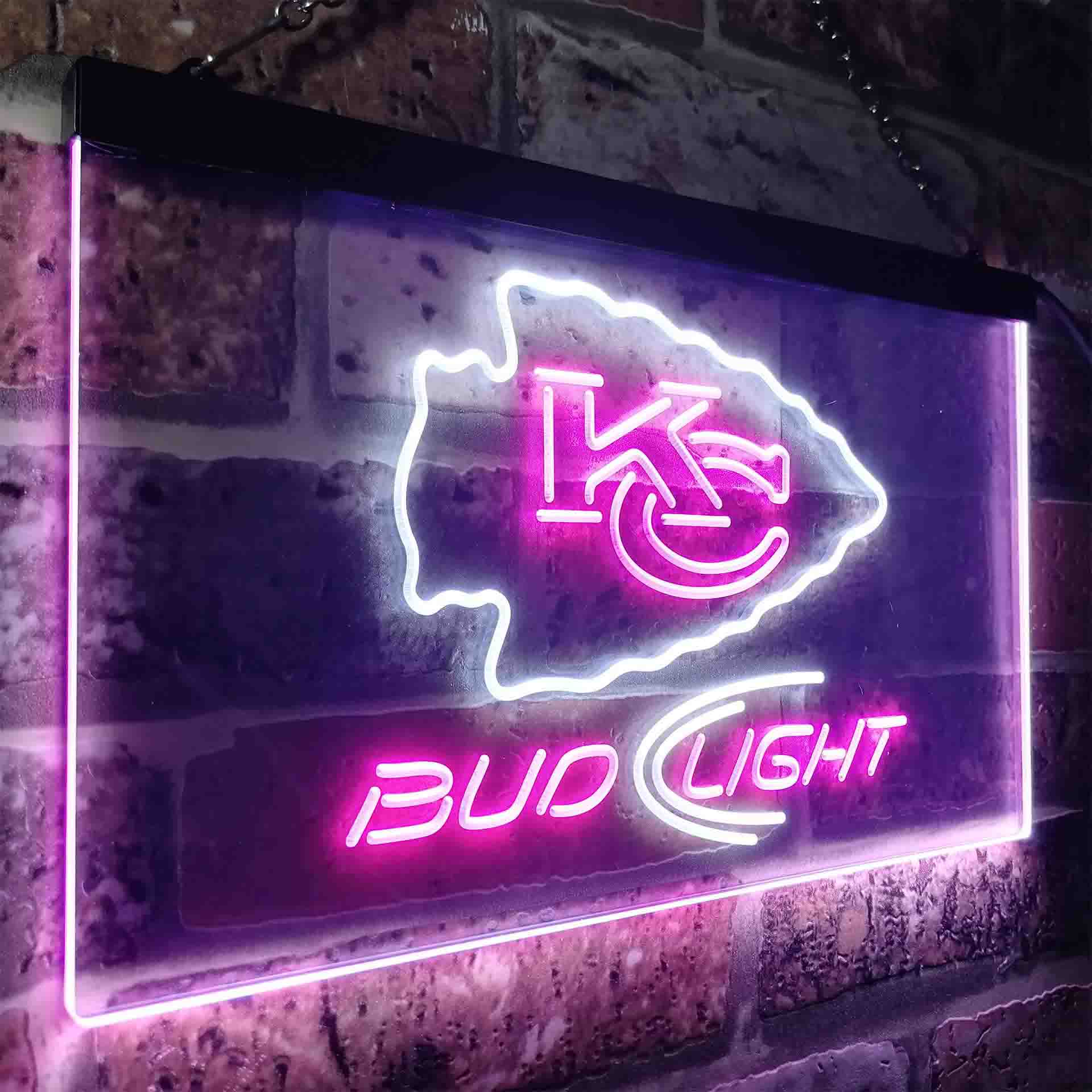 Bud Light Kansas City Chiefs LED Neon Sign