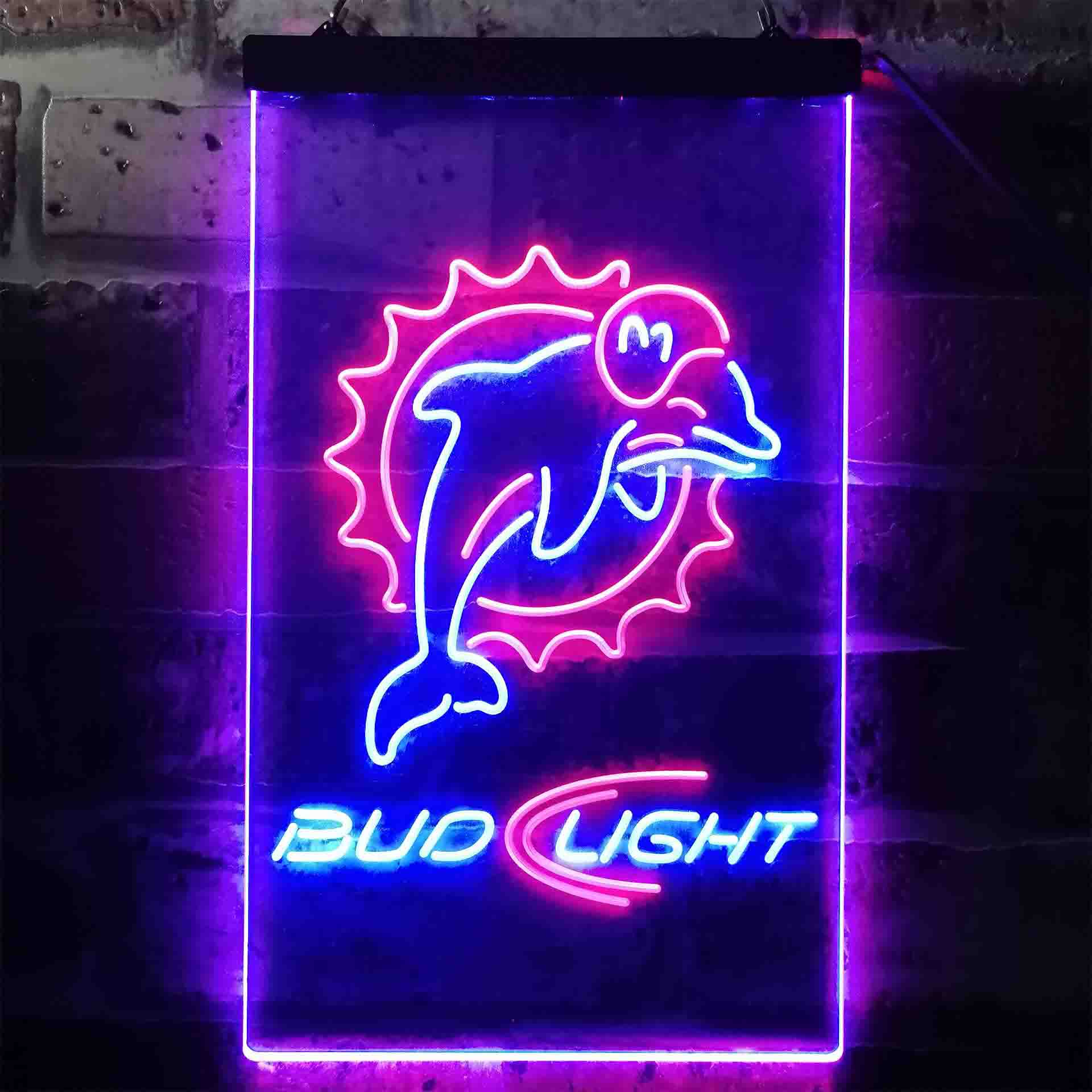 Miami Dolphins Bud Light LED Neon Sign