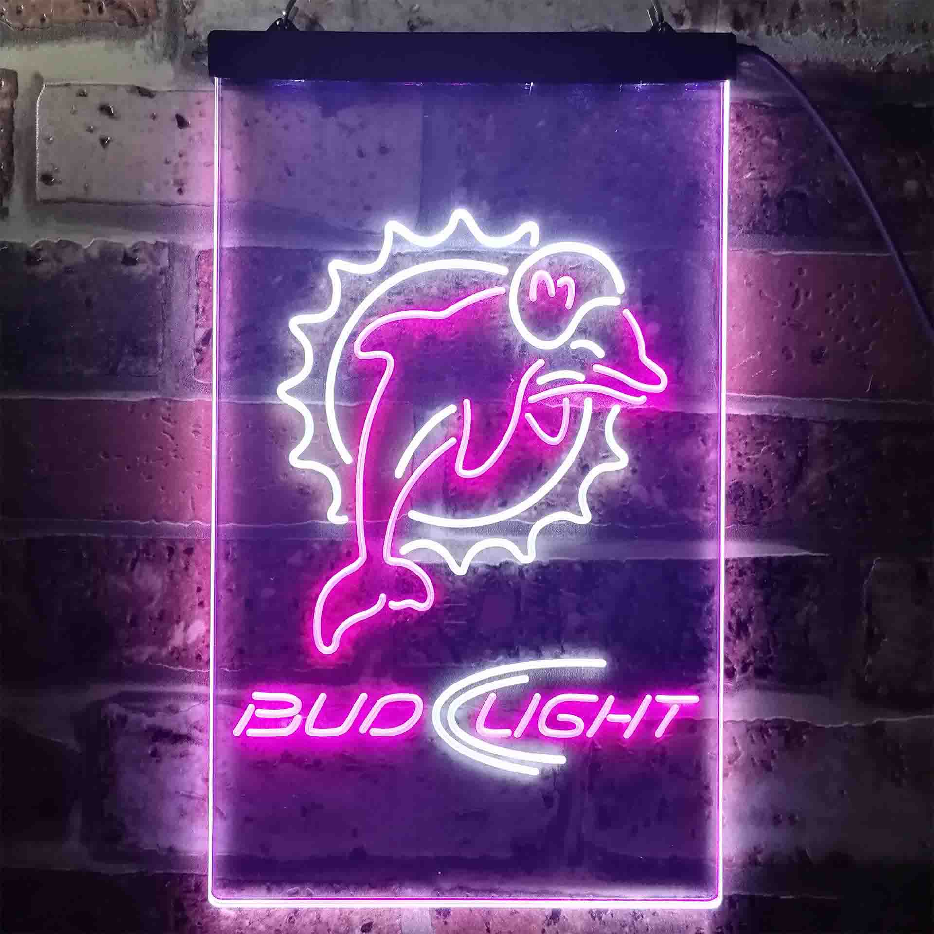 Miami Dolphins Bud Light LED Neon Sign