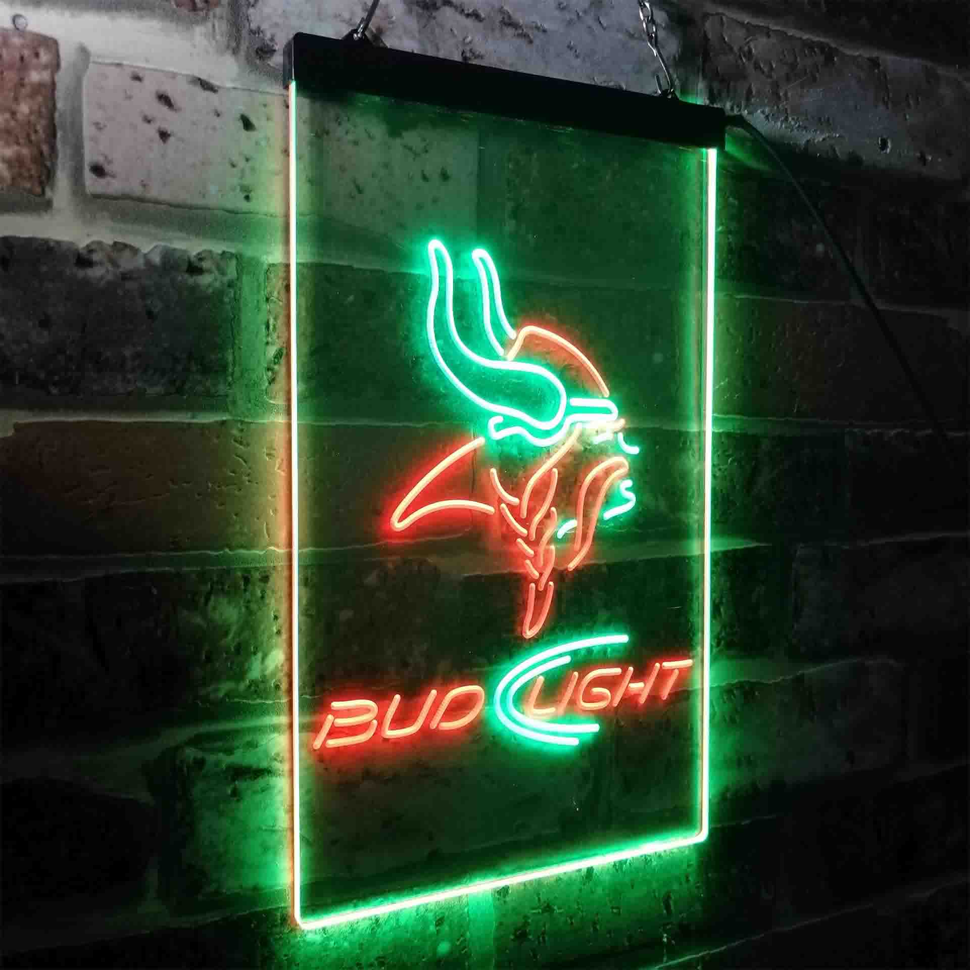 Minnesota Vikings Bud Light LED Neon Sign