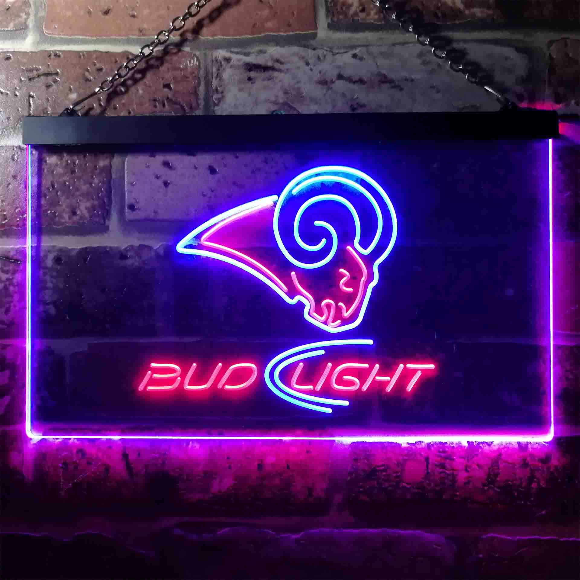 St Louis Rams Bud Light LED Neon Sign