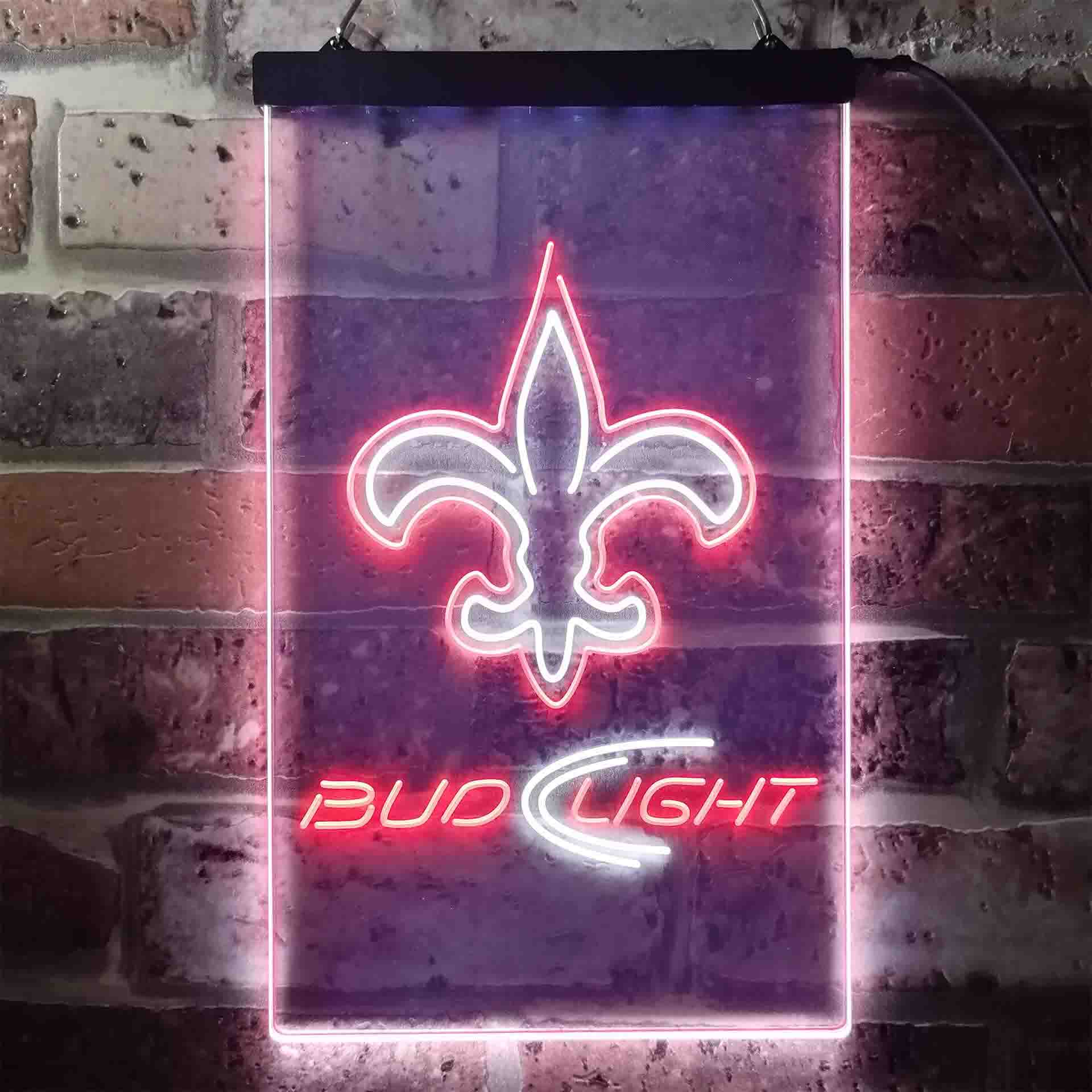 New Orleans Saints Bud Light LED Neon Sign