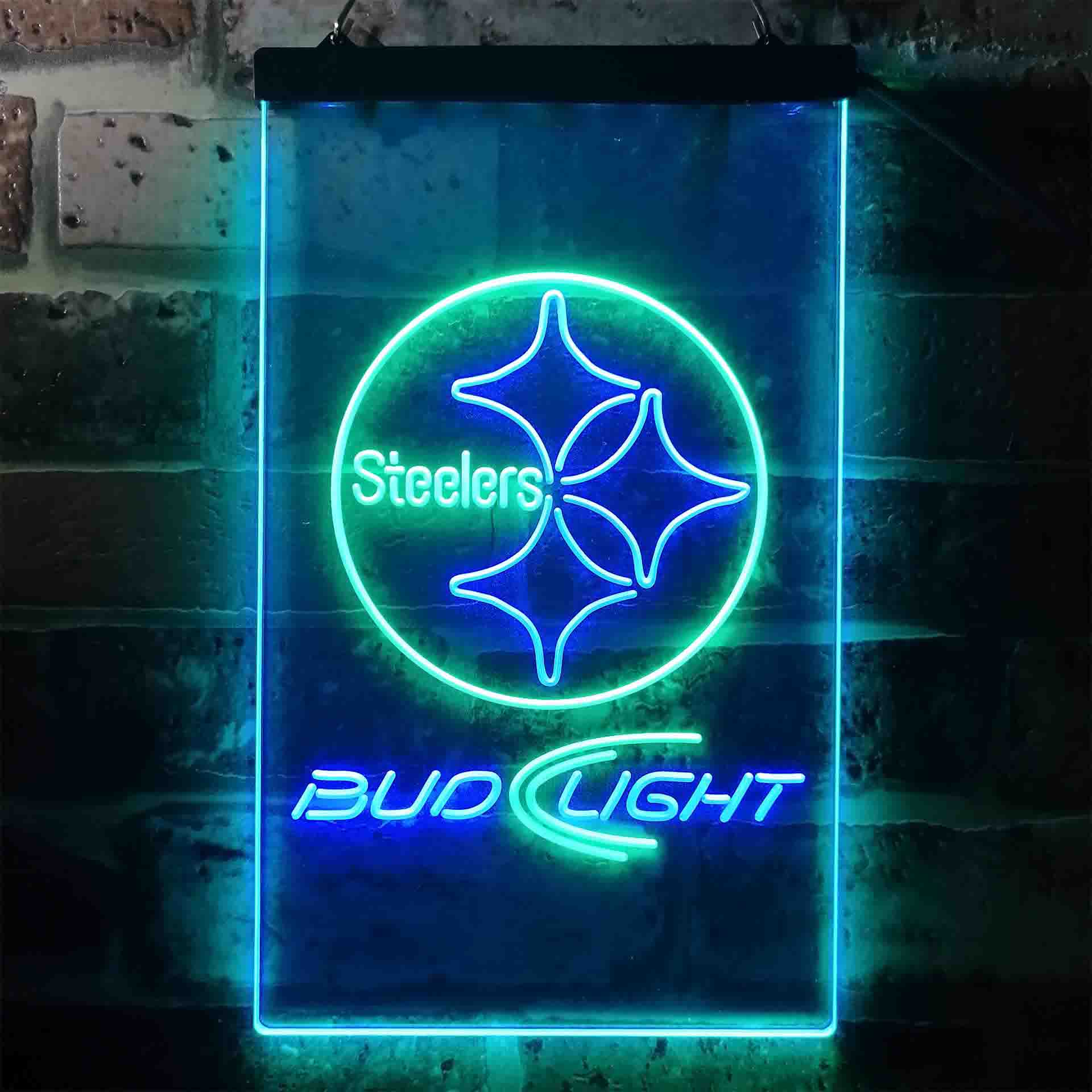 Bud Light Pittsburgh Steelers LED Neon Sign