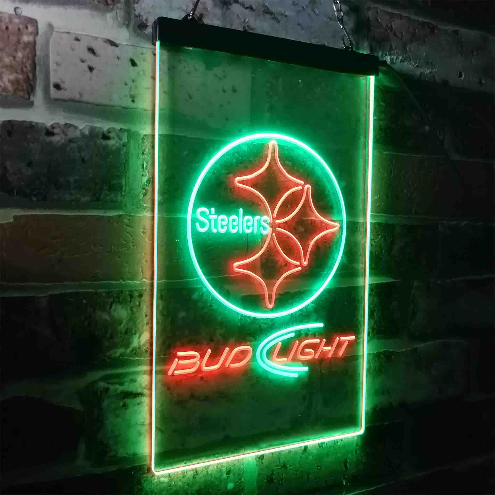 Bud Light Pittsburgh Steelers LED Neon Sign