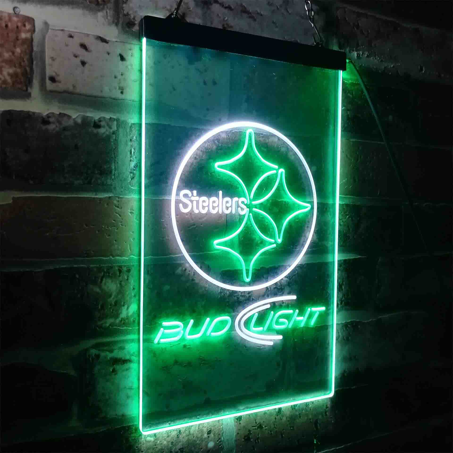 Bud Light Pittsburgh Steelers LED Neon Sign