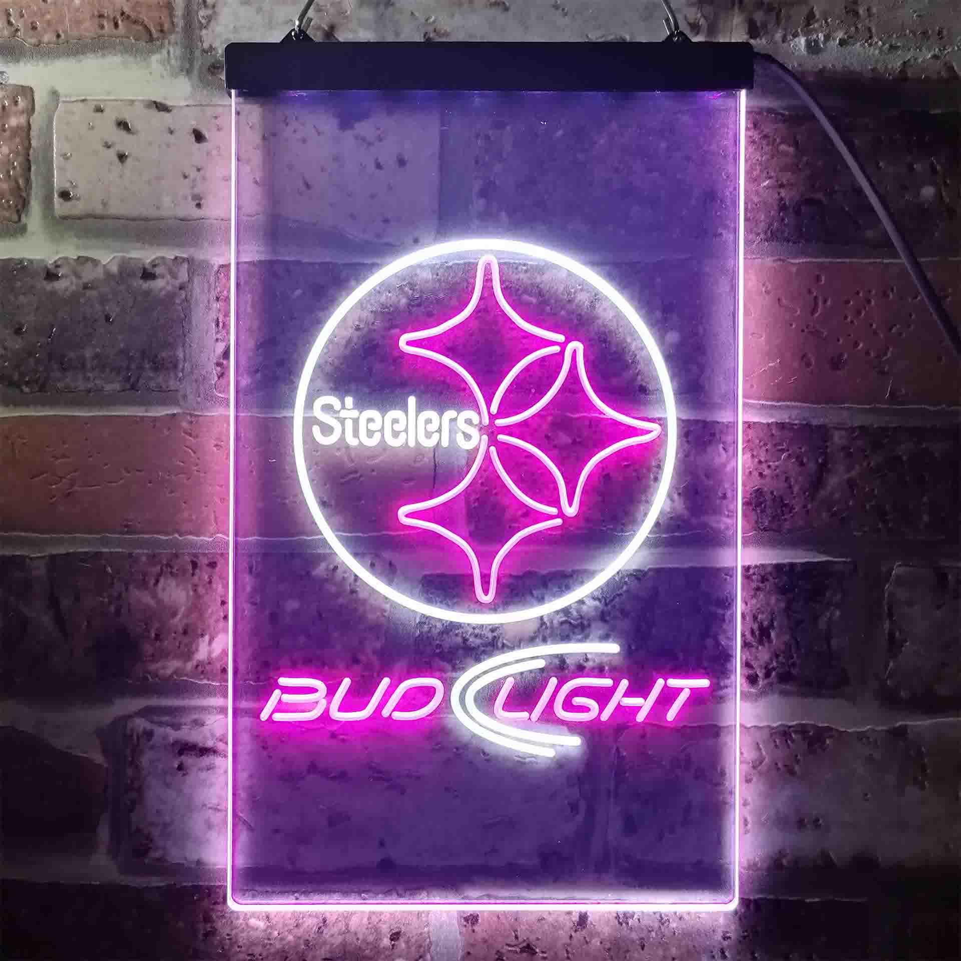 Bud Light Pittsburgh Steelers LED Neon Sign