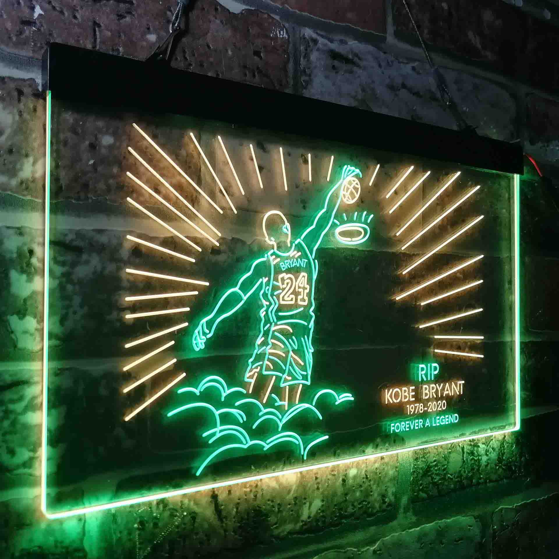 #24 Forever a Legend RIP 1978-2020 Basketball Kobes LED Neon Sign