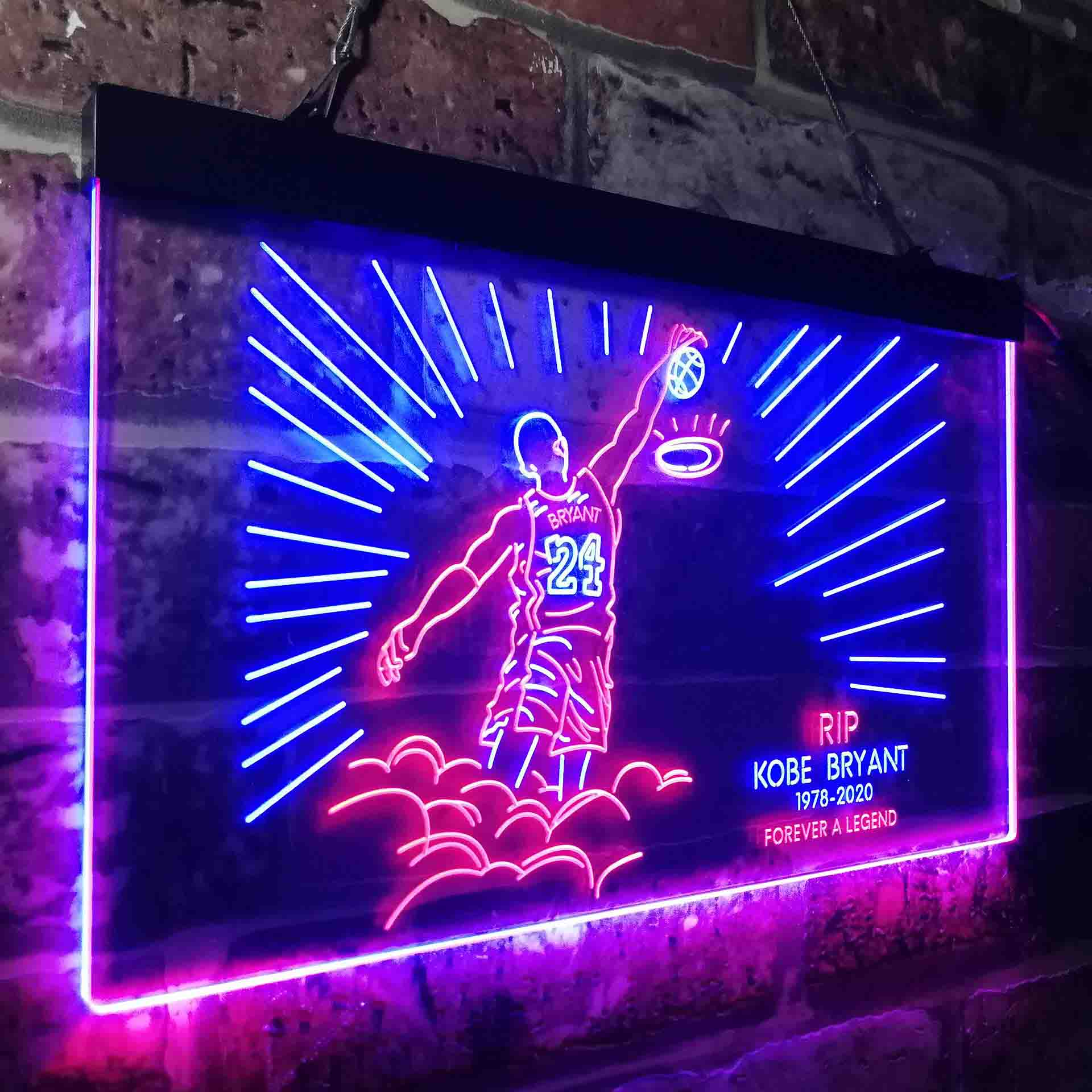 #24 Forever a Legend RIP 1978-2020 Basketball Kobes LED Neon Sign