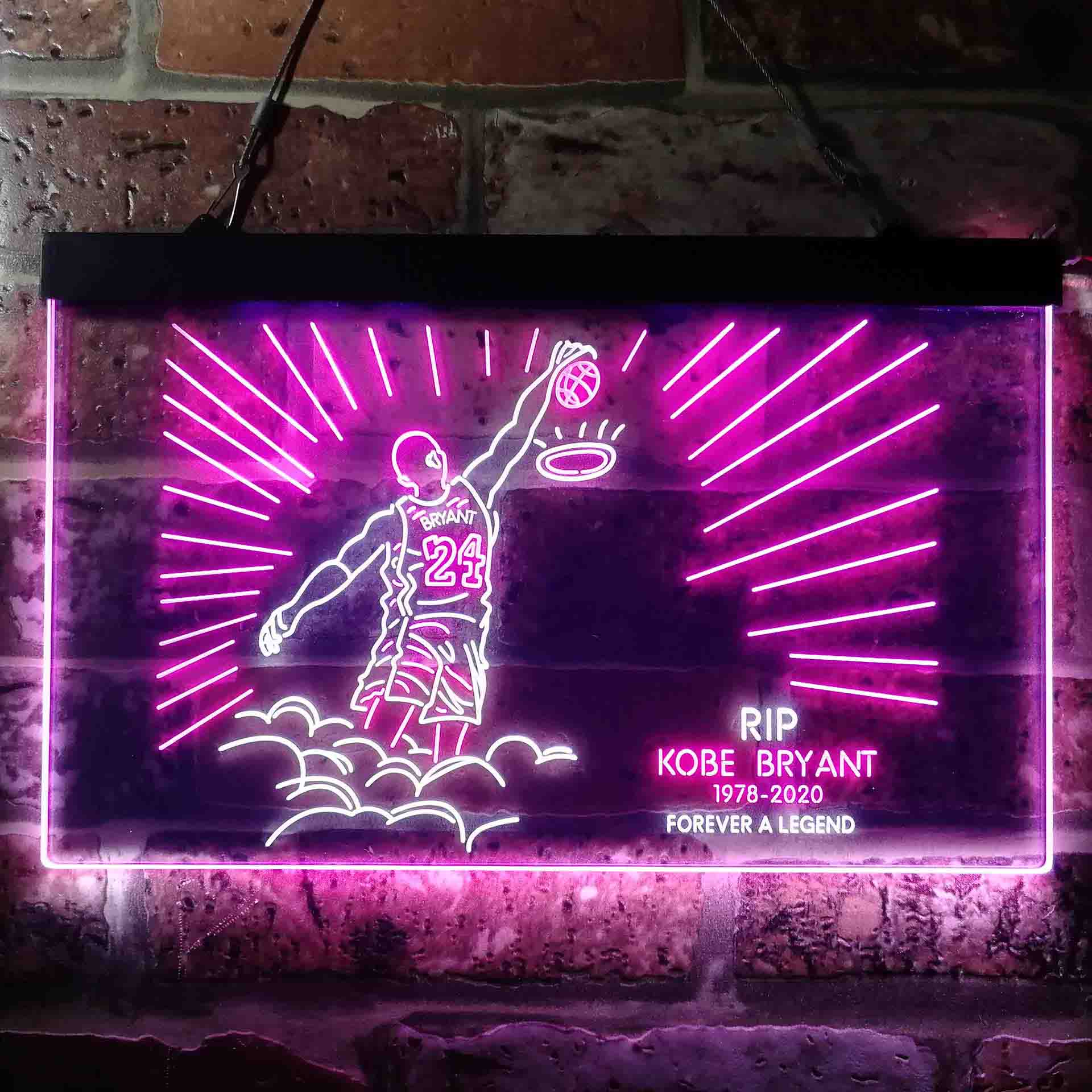 #24 Forever a Legend RIP 1978-2020 Basketball Kobes LED Neon Sign