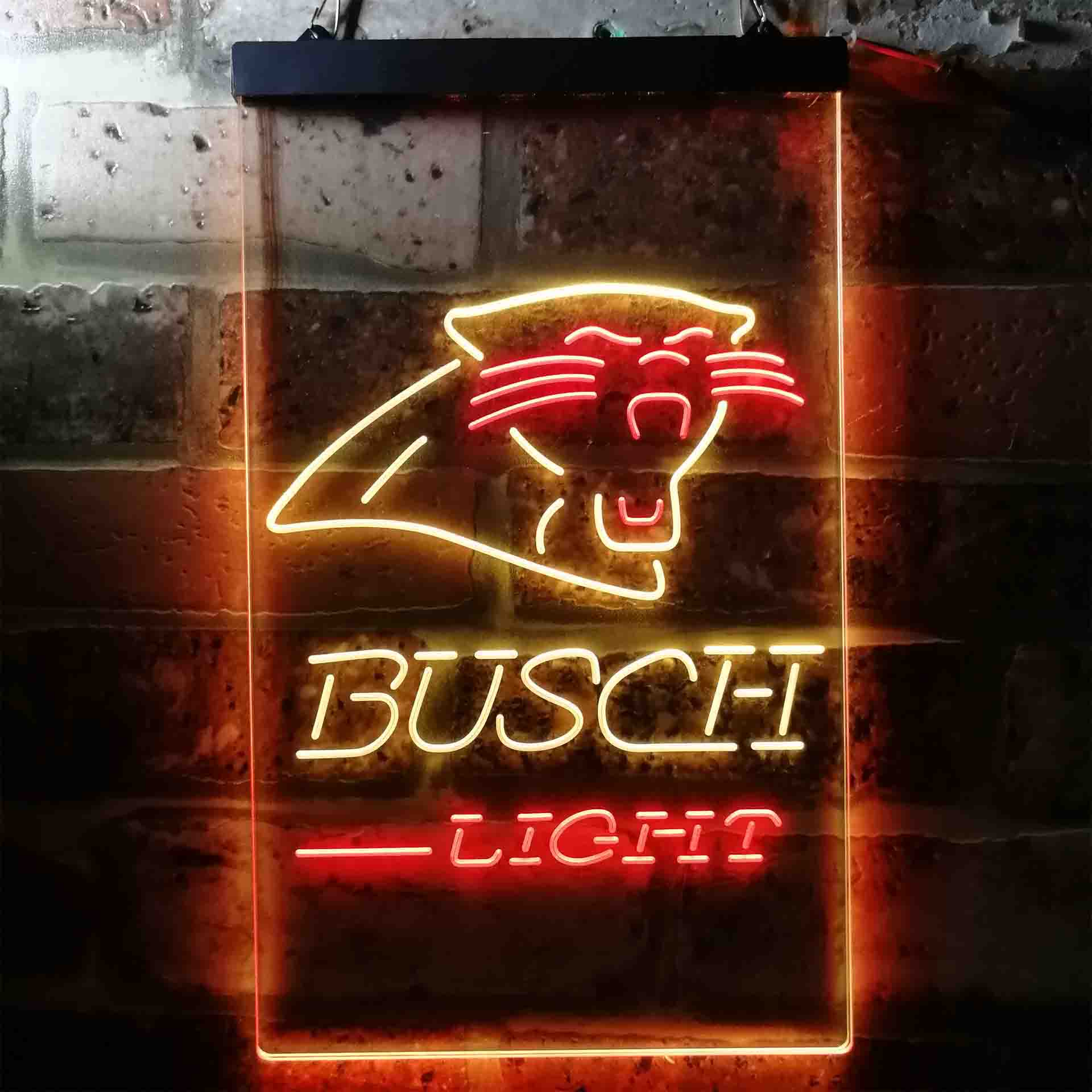 Carolina Panthers Busch Light LED Neon Sign