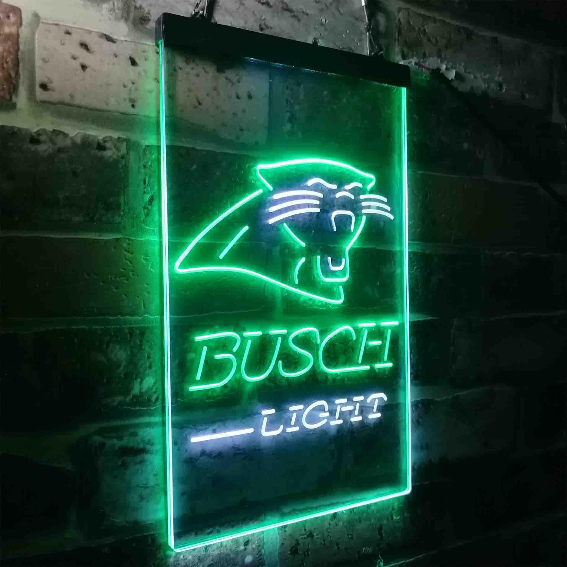 Carolina Panthers Busch Light LED Neon Sign