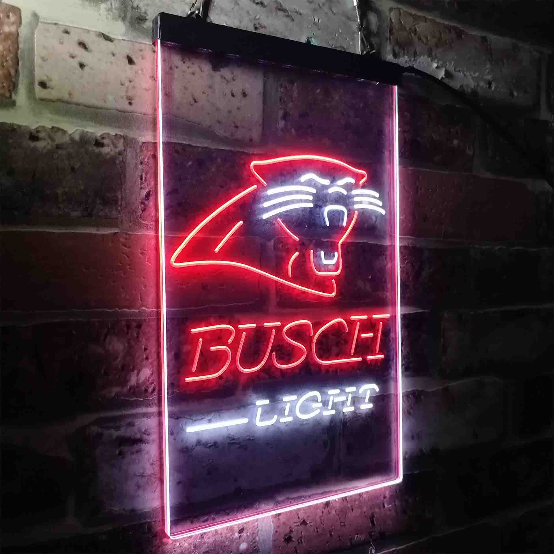 Carolina Panthers Busch Light LED Neon Sign