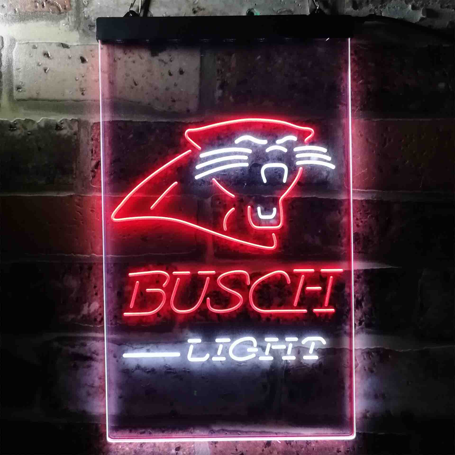 Carolina Panthers Busch Light LED Neon Sign