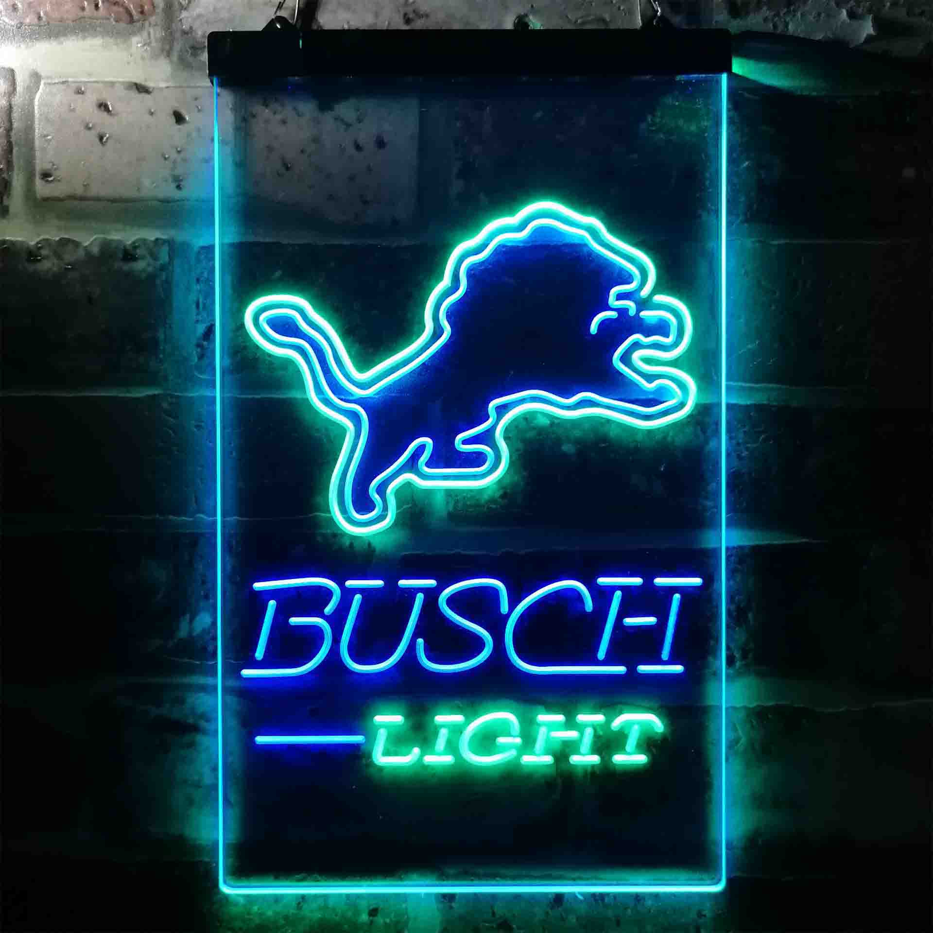 busch light detroit lion LED Neon Sign