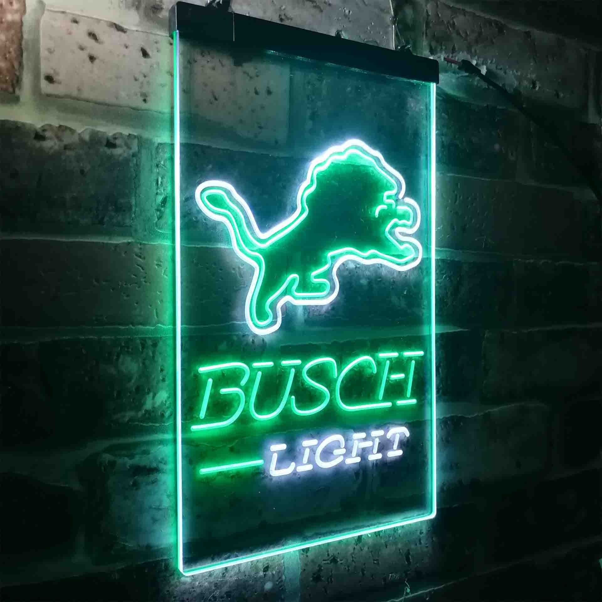 busch light detroit lion LED Neon Sign