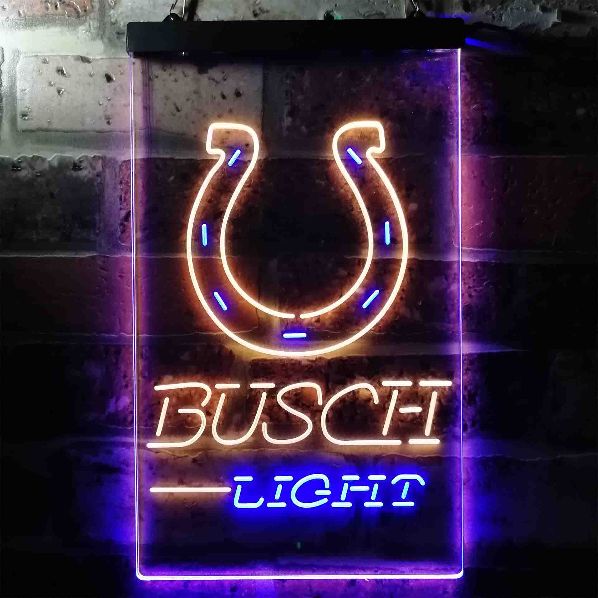 busch light indianapolis colts LED Neon Sign
