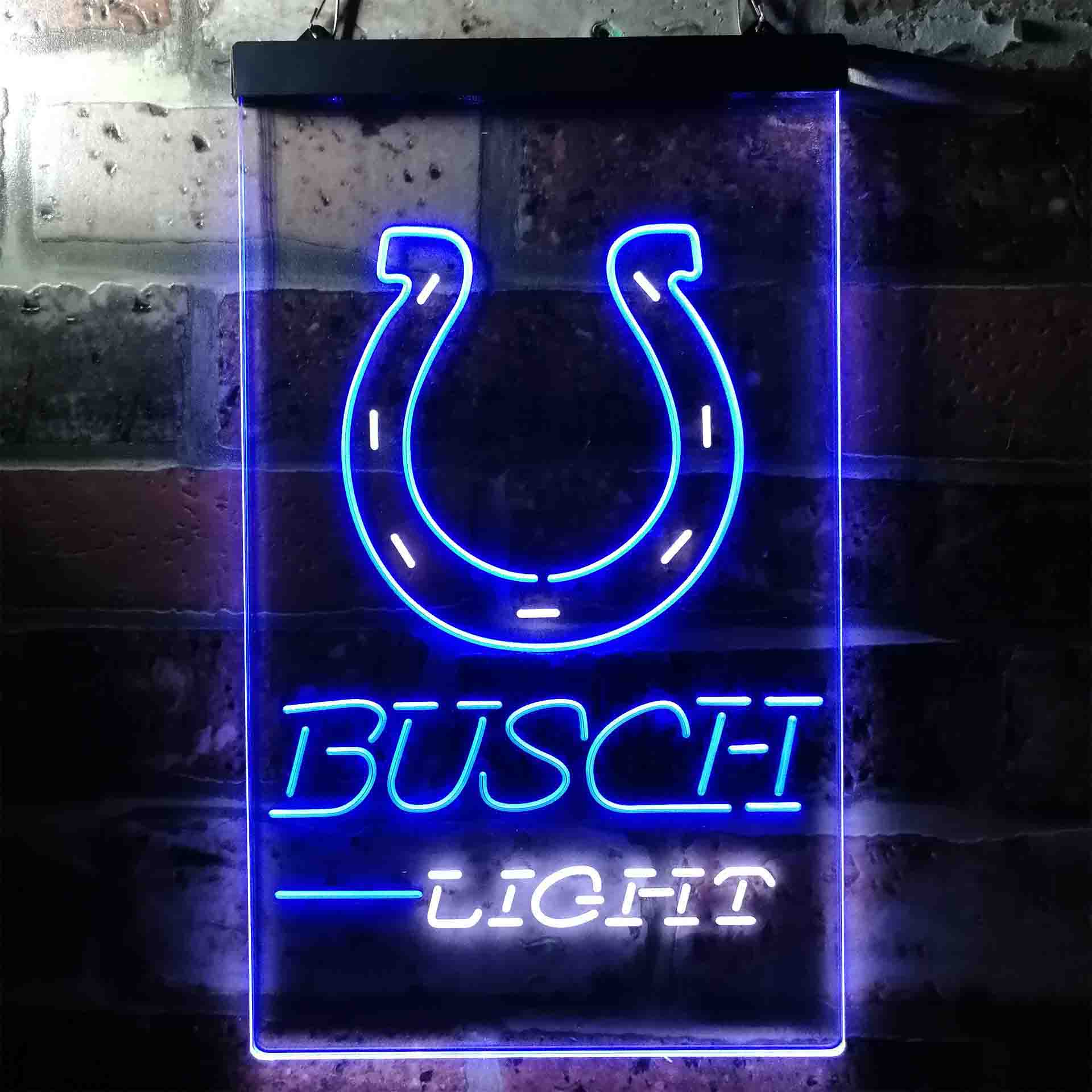 busch light indianapolis colts LED Neon Sign