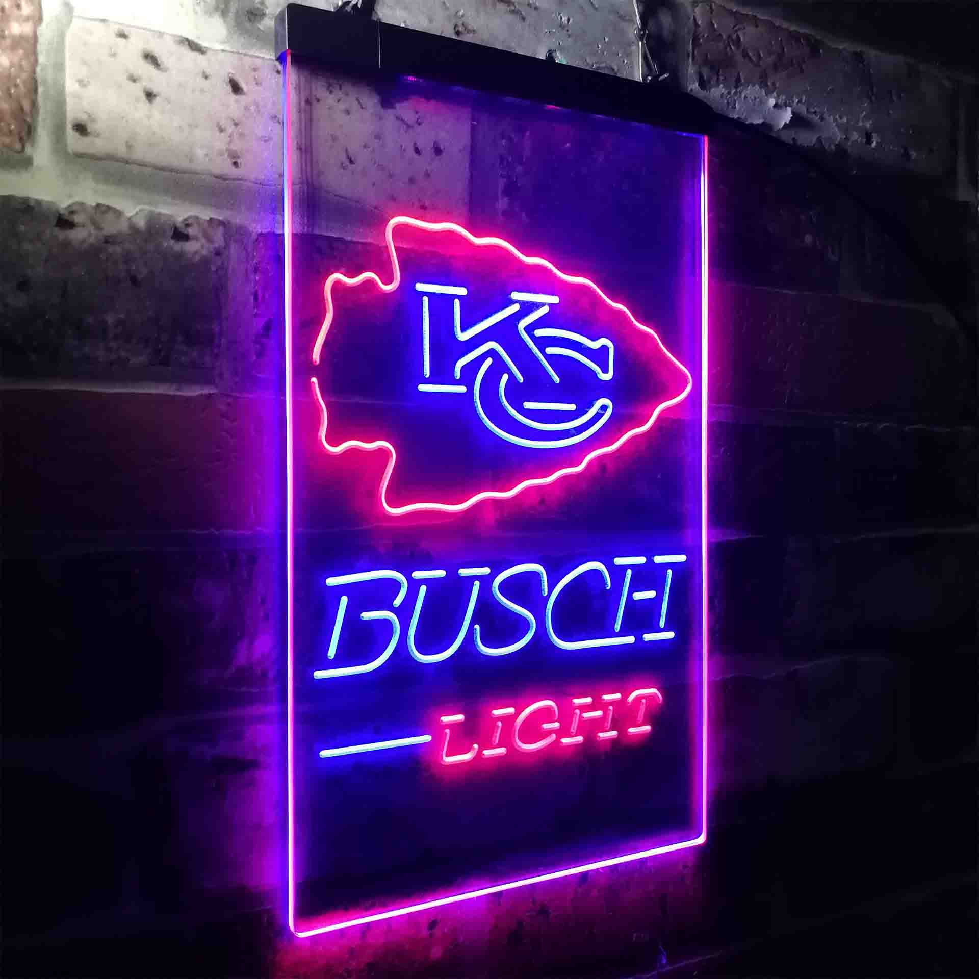 Kansas City Chief Busch Light LED Neon Sign
