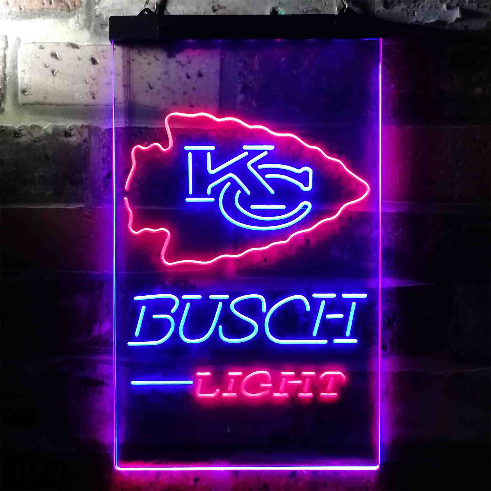 Kansas City Chief Busch Light LED Neon Sign