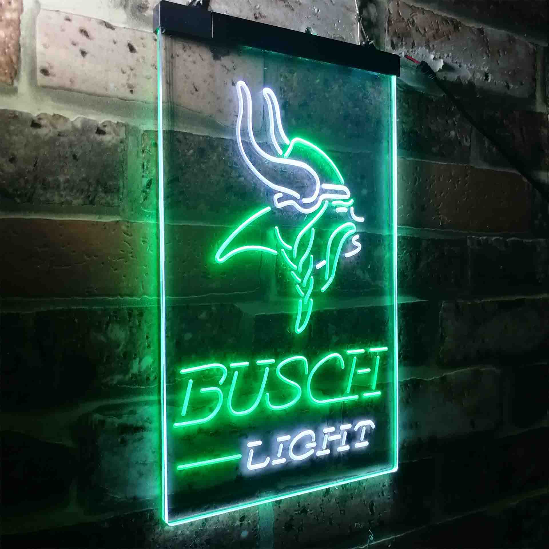 Minnesota Vikings Busch Light LED Neon Sign