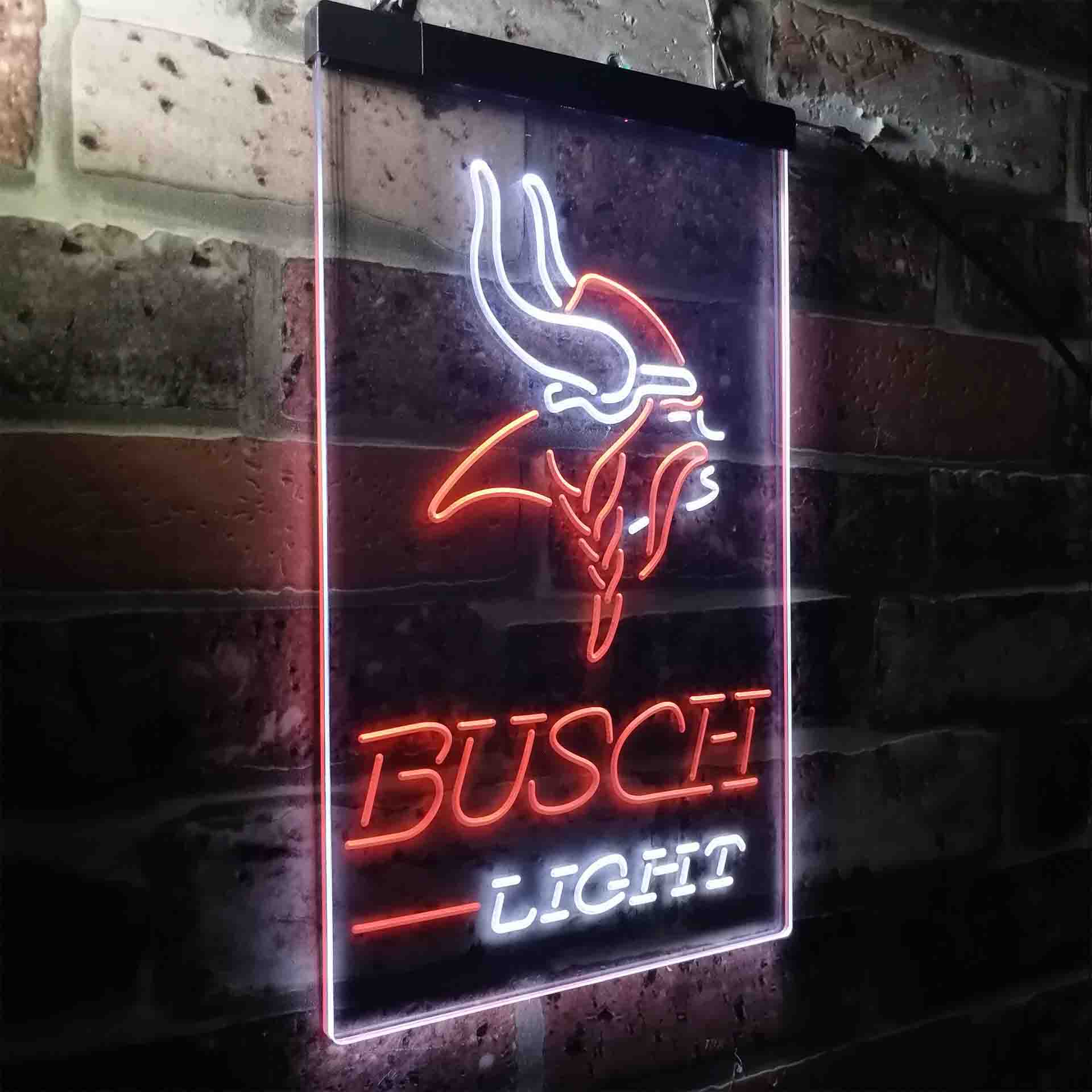 Minnesota Vikings Busch Light LED Neon Sign