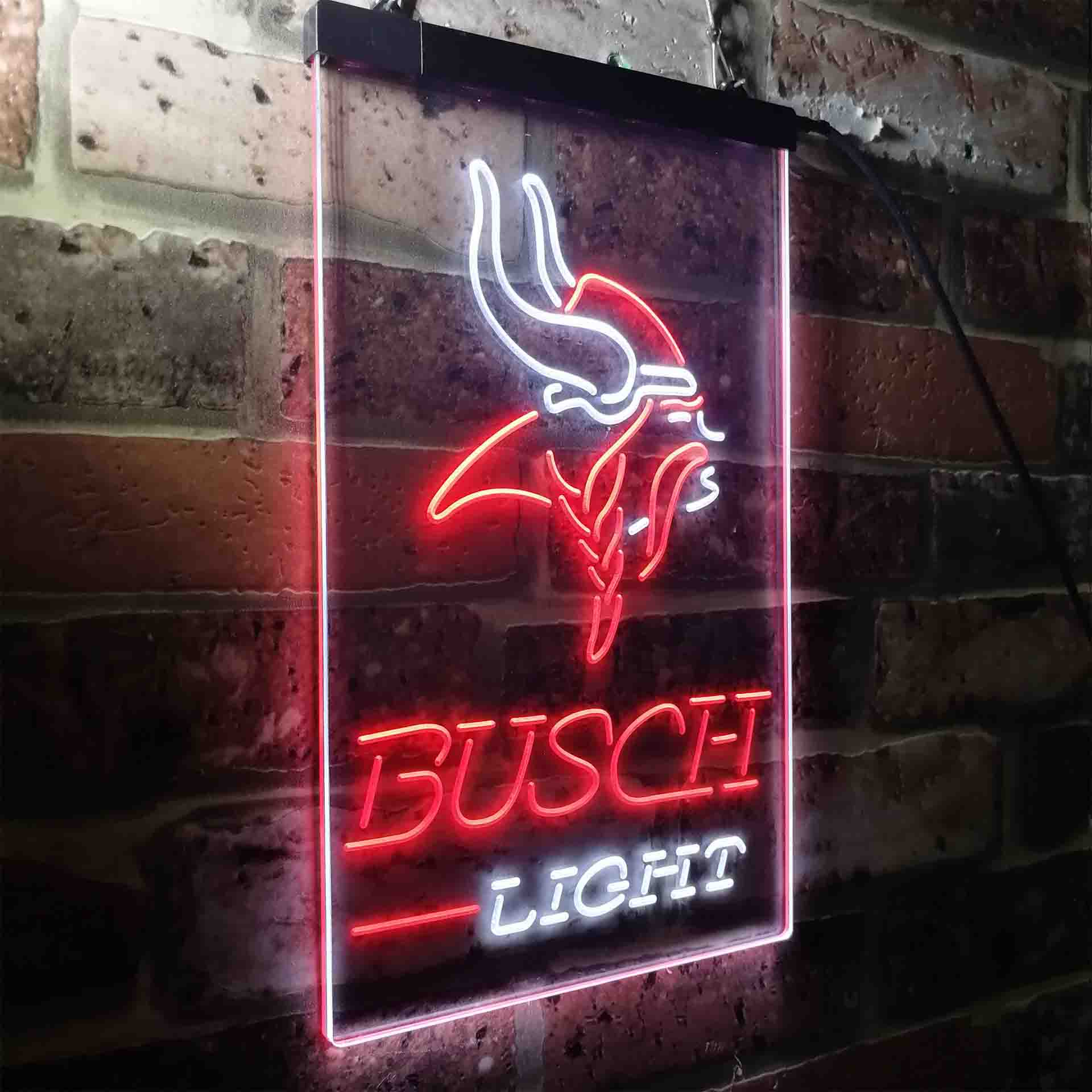 Minnesota Vikings Busch Light LED Neon Sign