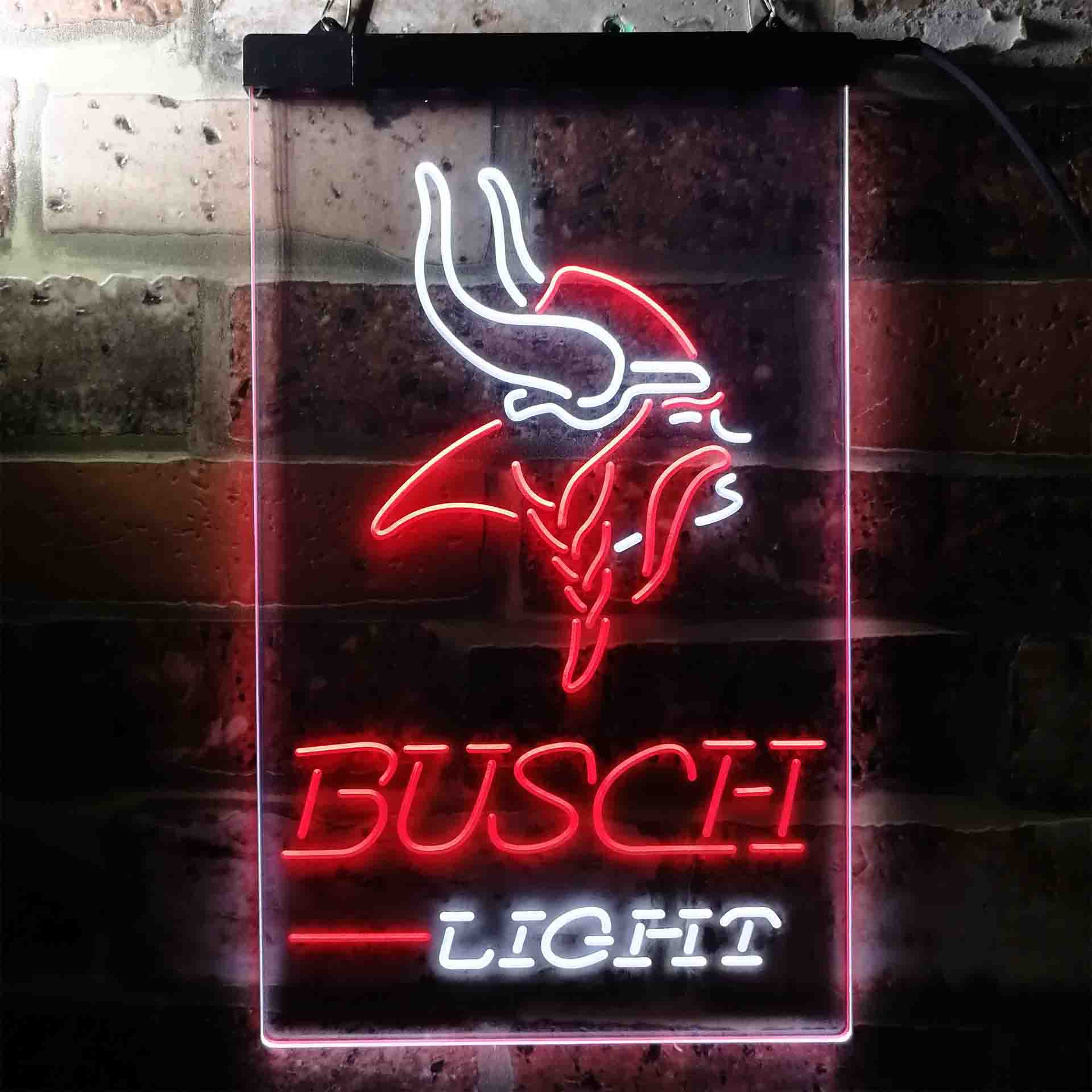 Minnesota Vikings Busch Light LED Neon Sign