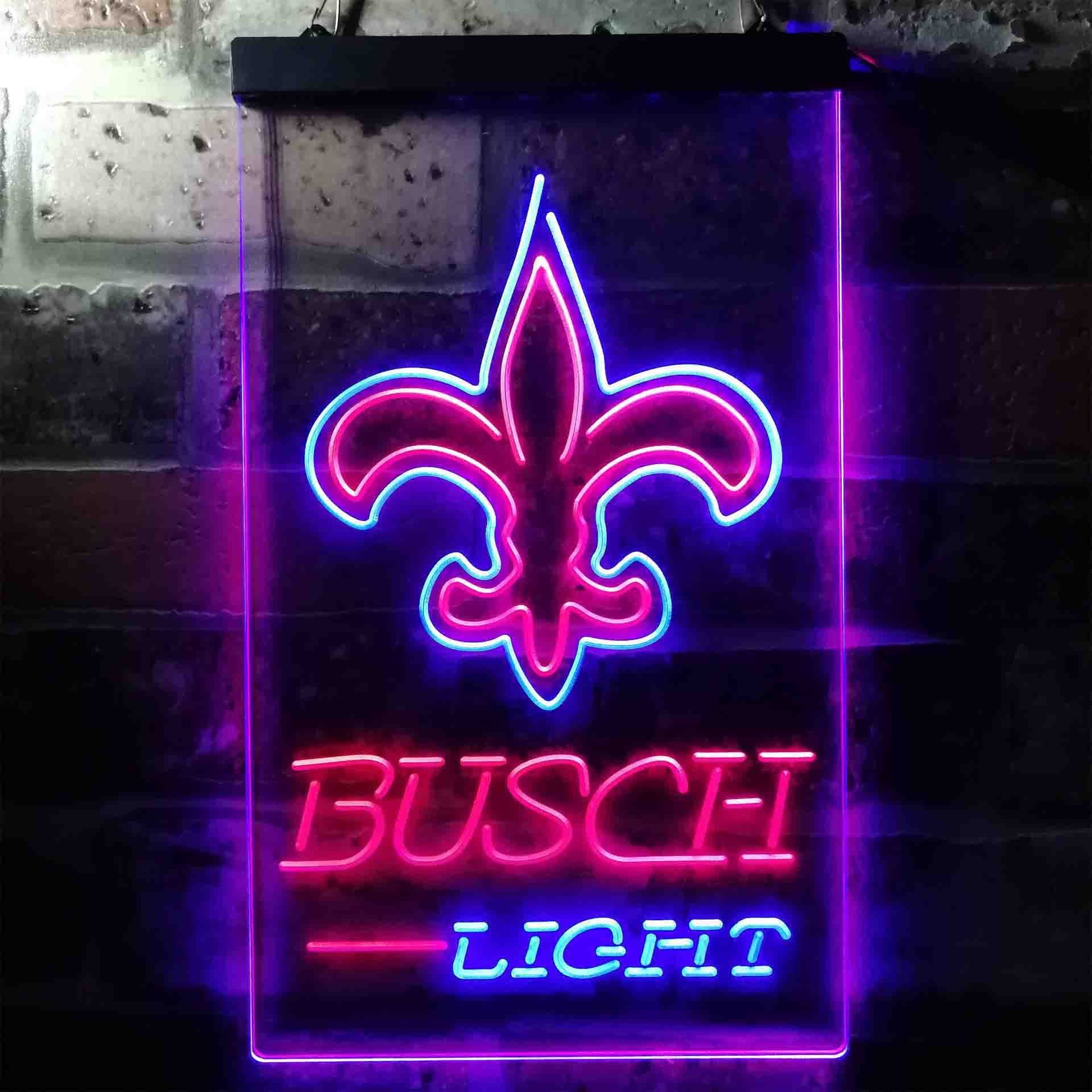 New Orleans Saints Busch Light LED Neon Sign