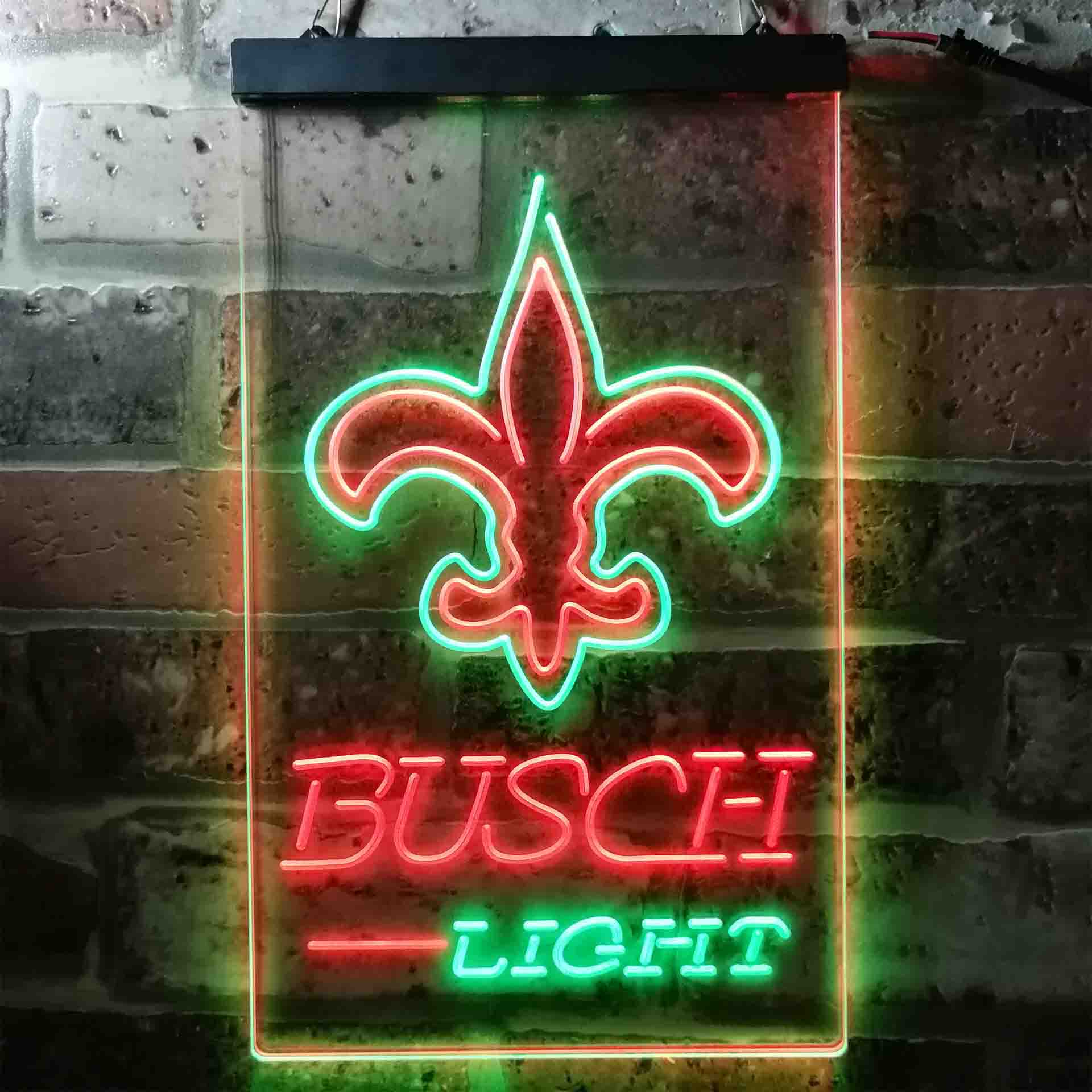 New Orleans Saints Busch Light LED Neon Sign