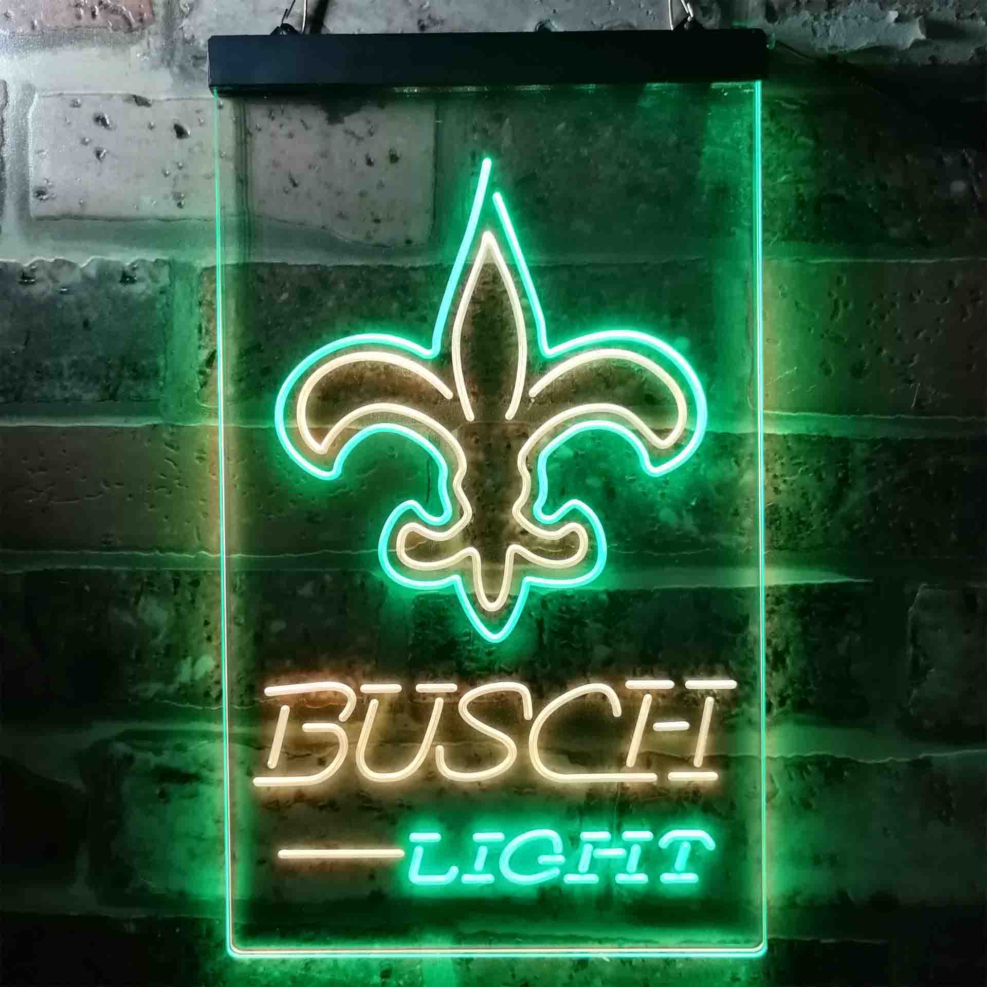 New Orleans Saints Busch Light LED Neon Sign