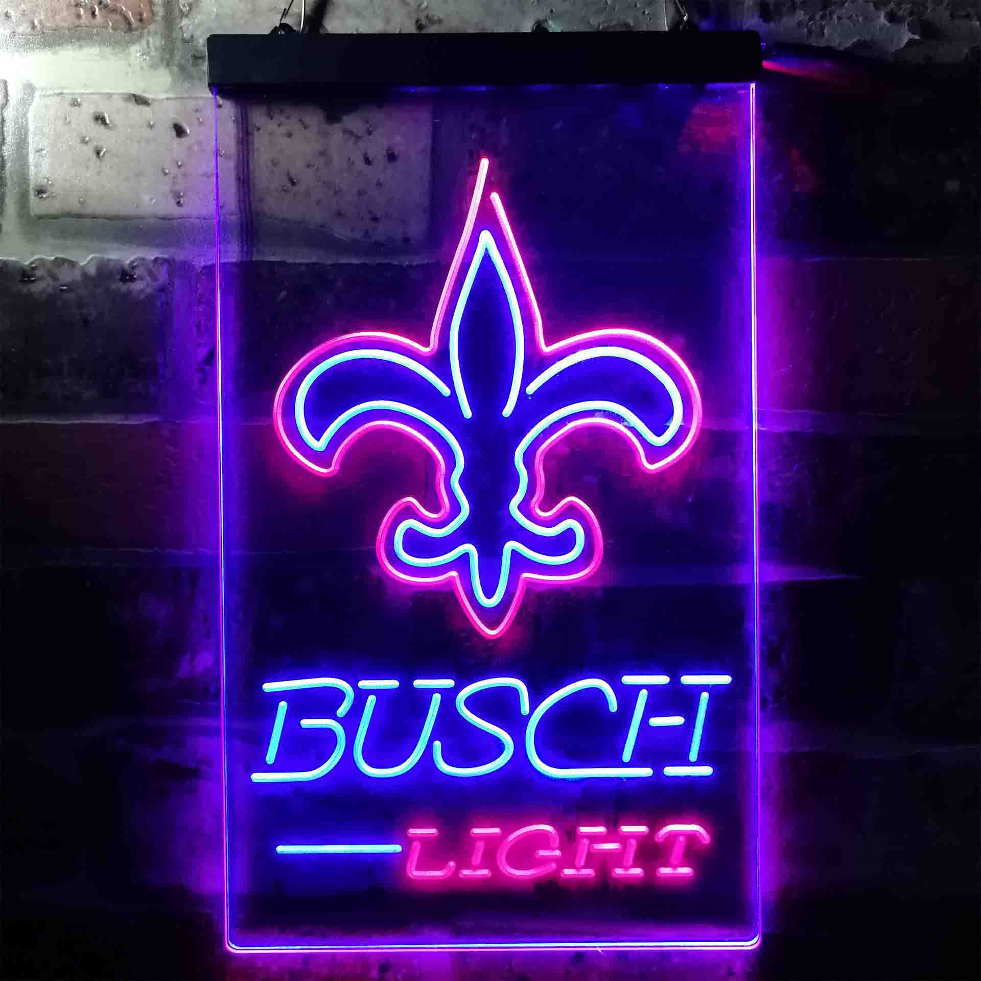 New Orleans Saints Busch Light LED Neon Sign