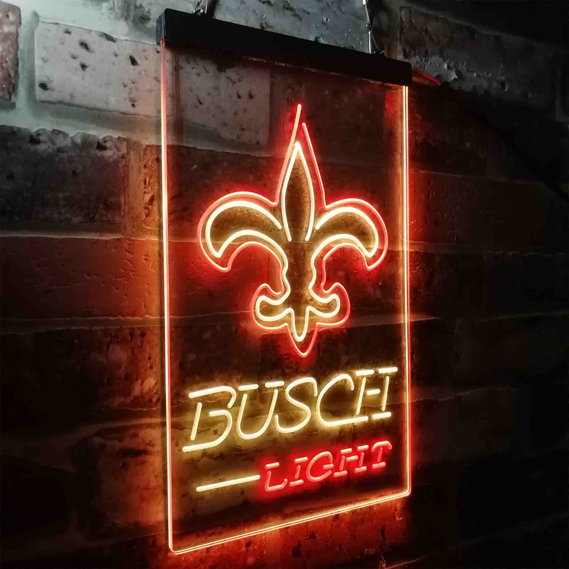 New Orleans Saints Busch Light LED Neon Sign