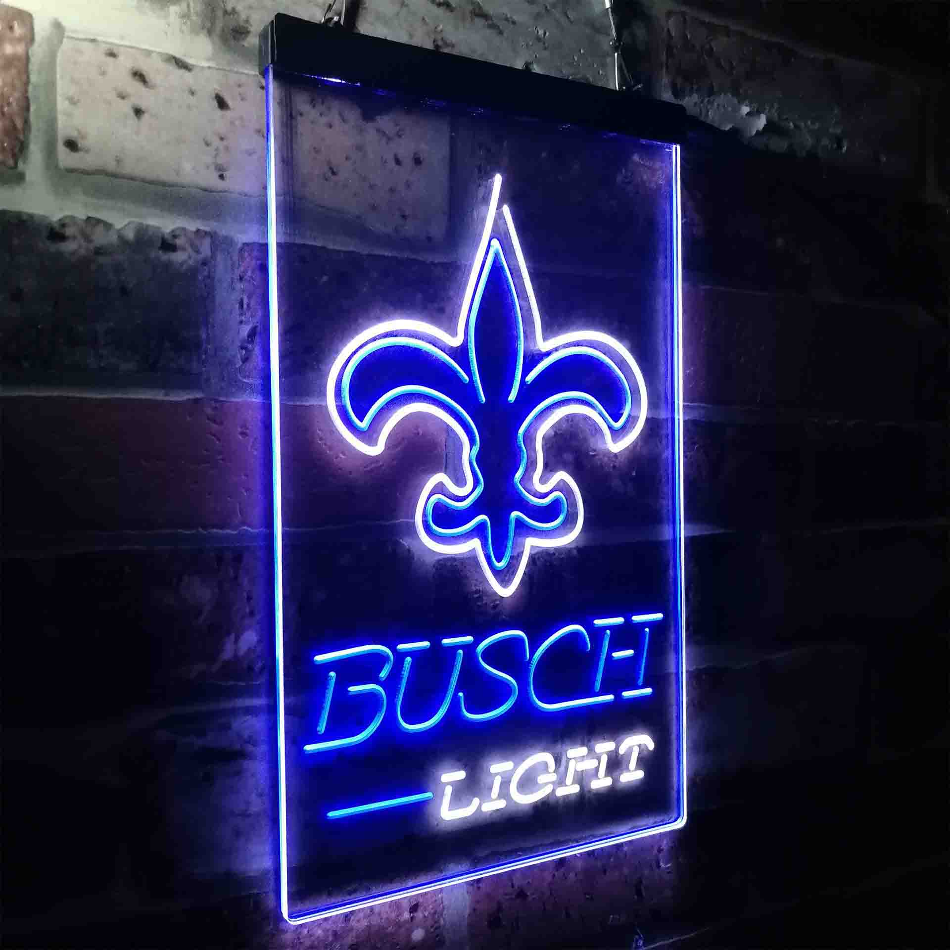 New Orleans Saints Busch Light LED Neon Sign