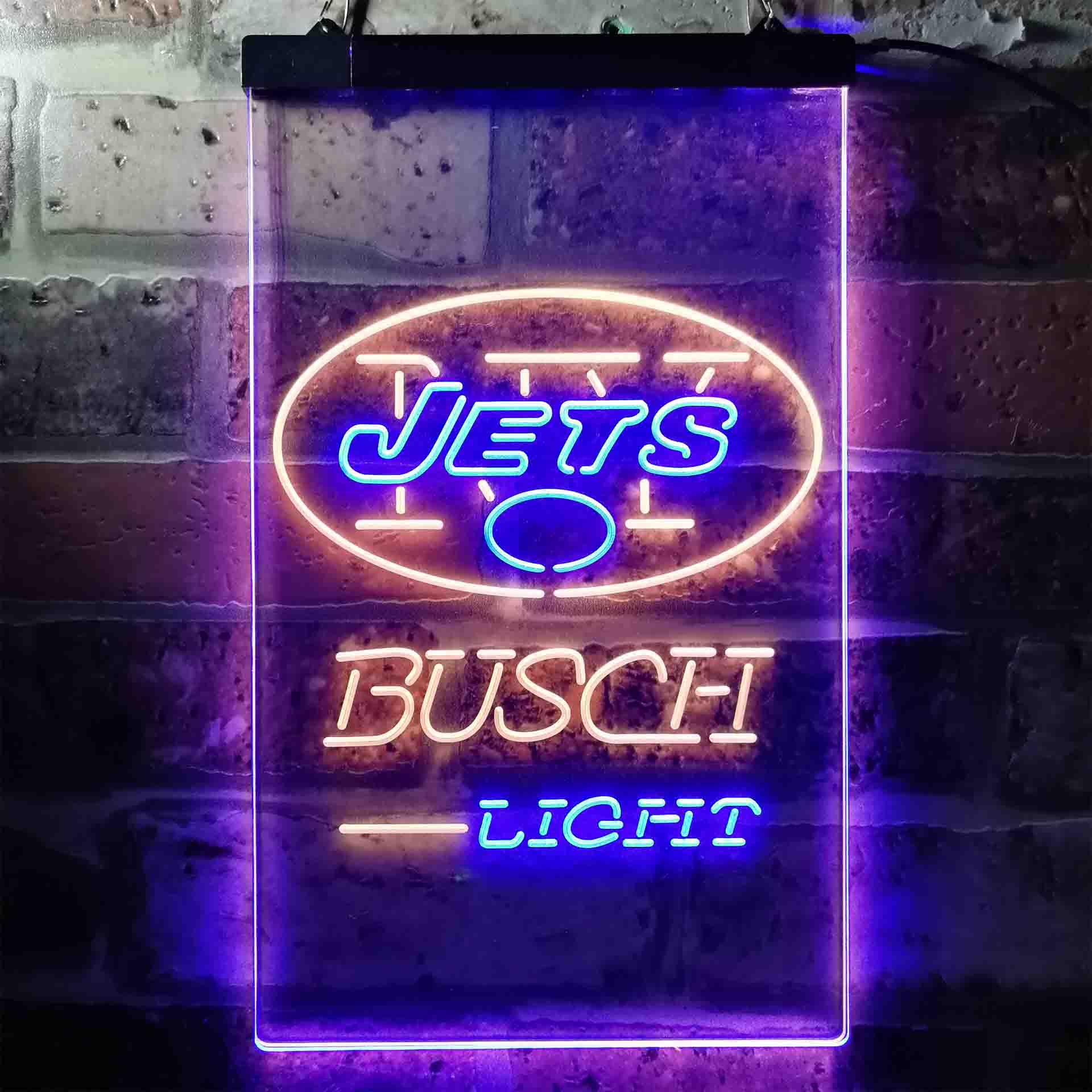 New York Jet Busch Light LED Neon Sign