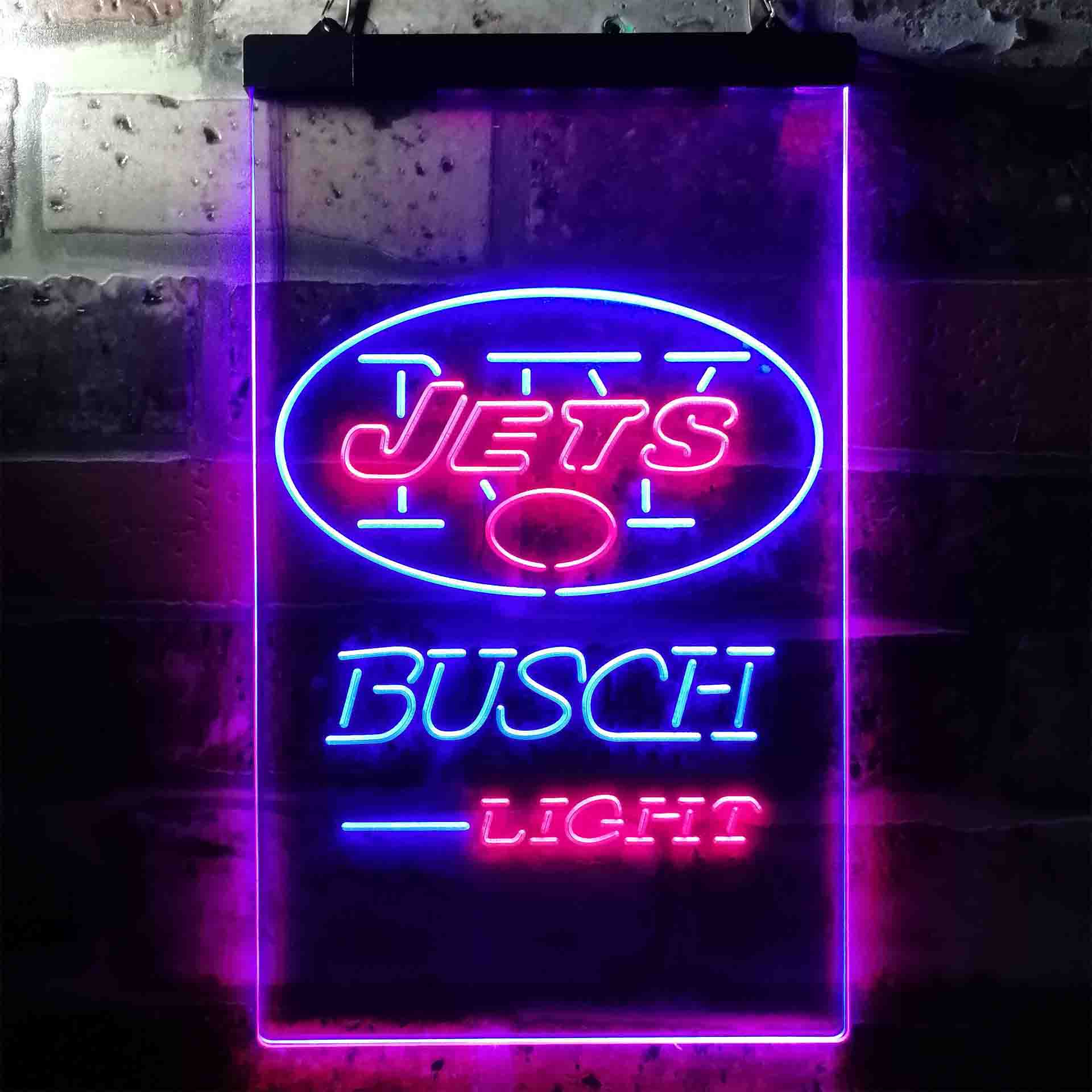 New York Jet Busch Light LED Neon Sign