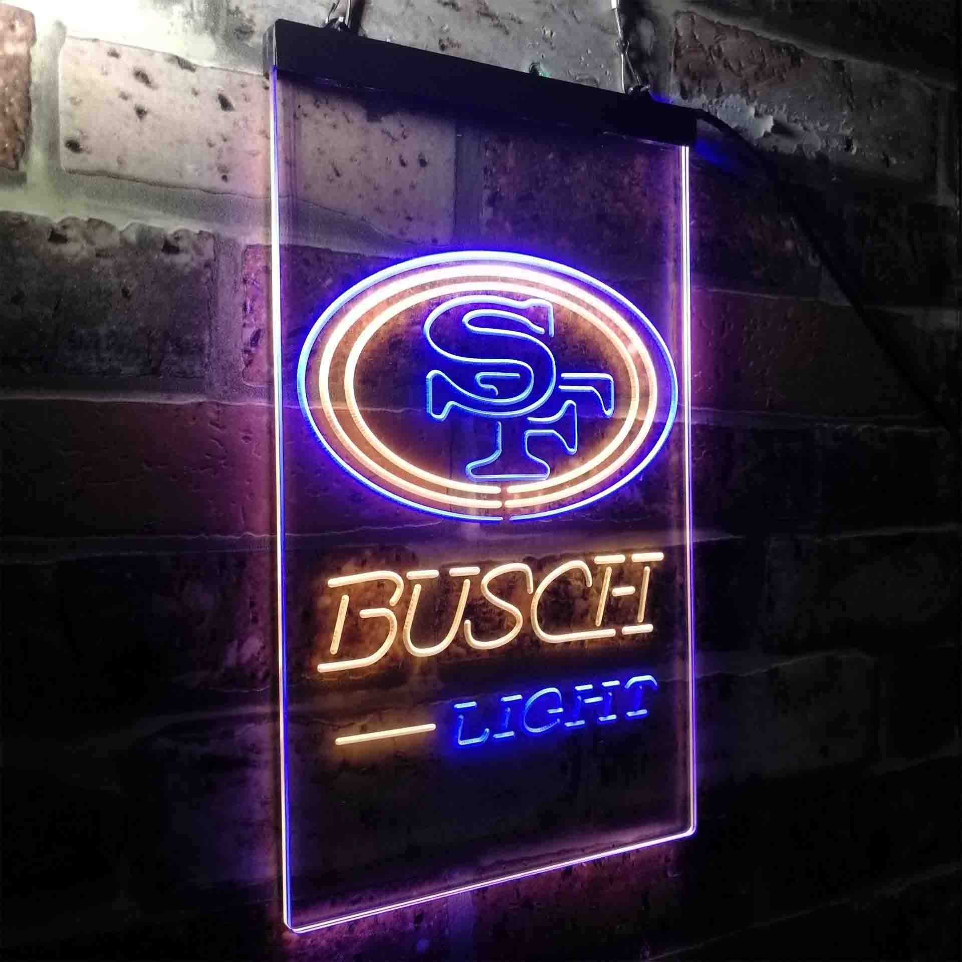 San Francisco 49e Busch Light LED Neon Sign