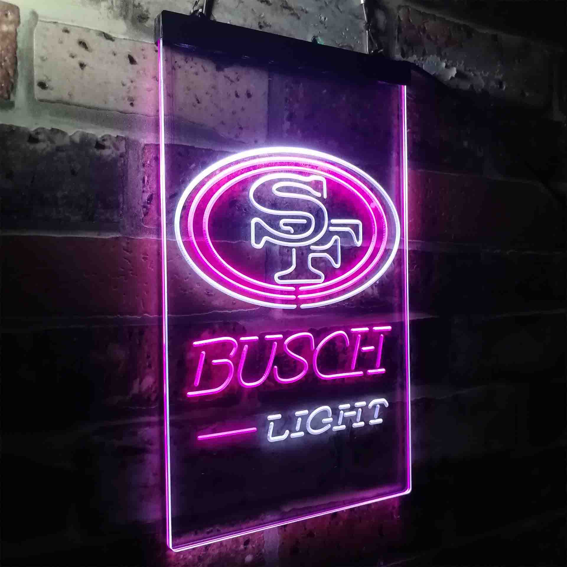 San Francisco 49e Busch Light LED Neon Sign