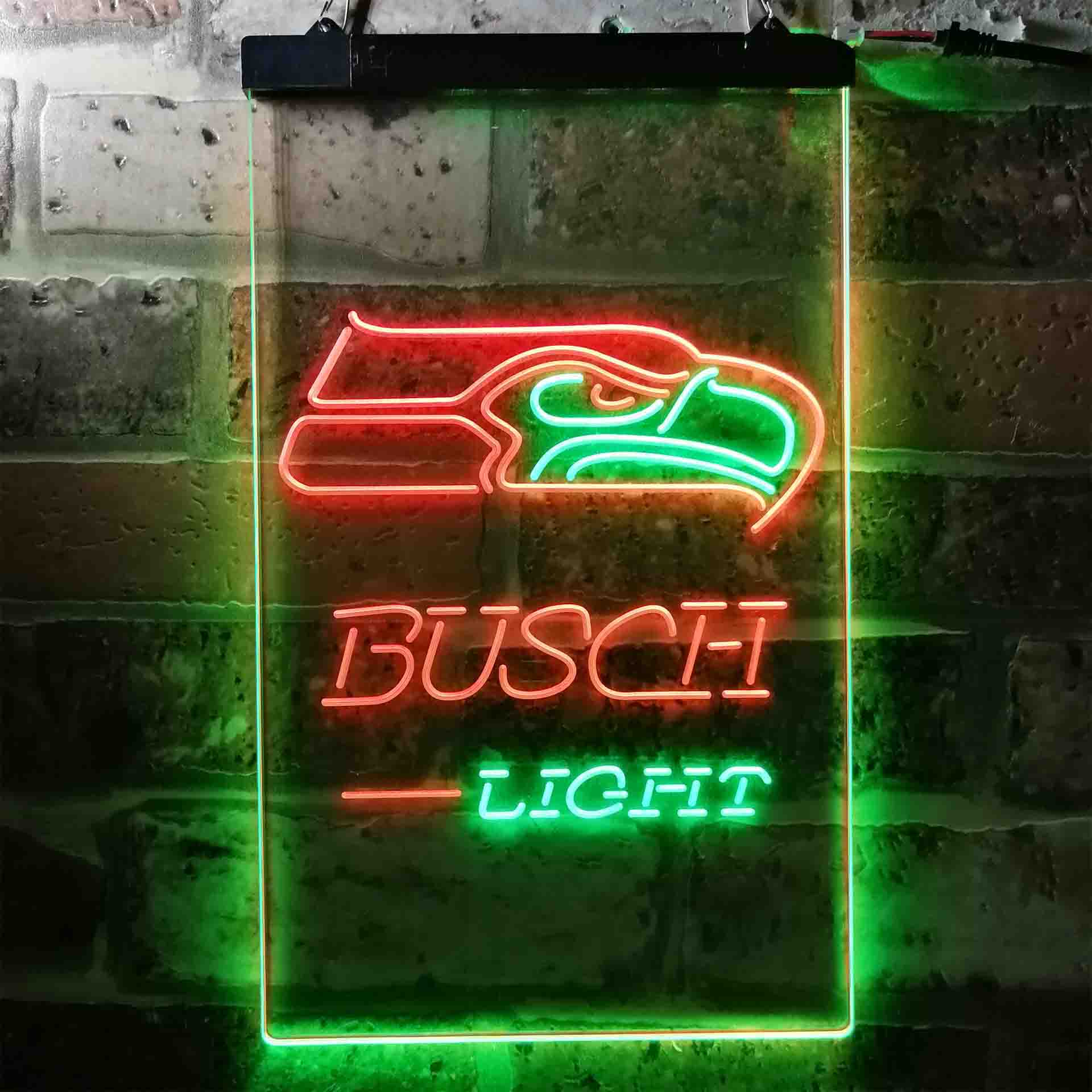 Seattle Seahawks Busch Light LED Neon Sign