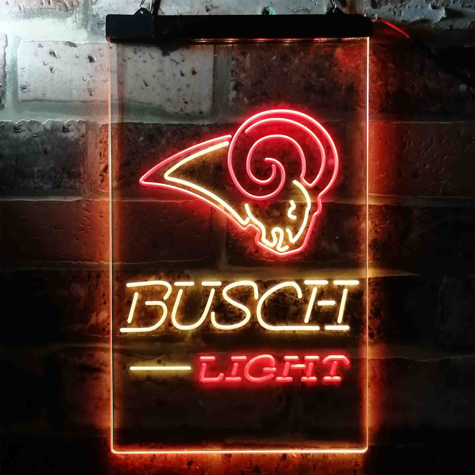 St Louis Rams Busch Light LED Neon Sign