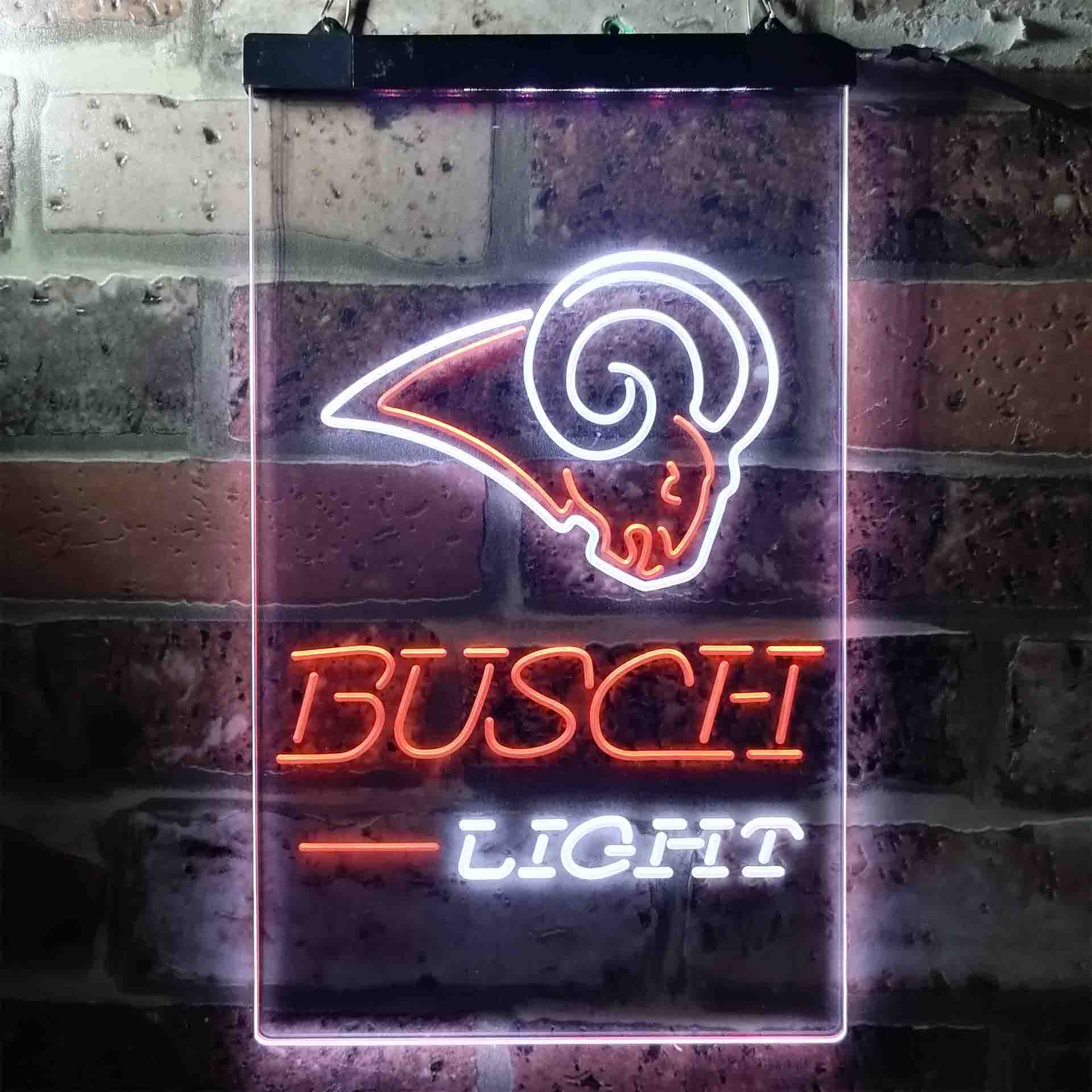 St Louis Rams Busch Light LED Neon Sign