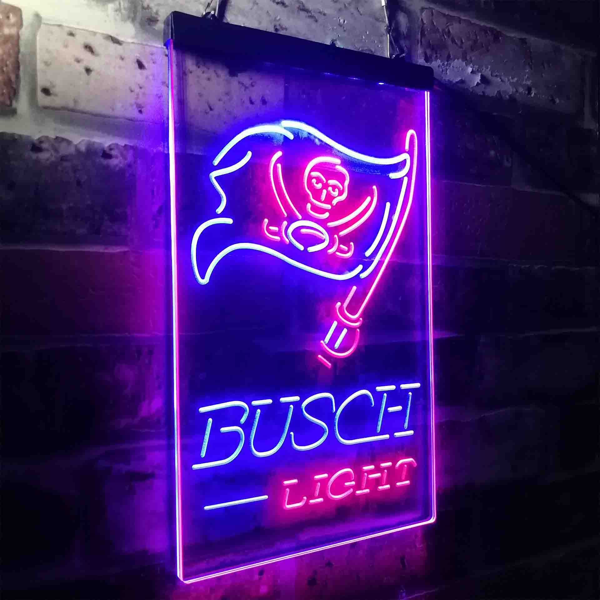 Tampa Bay Buccane Busch Light LED Neon Sign
