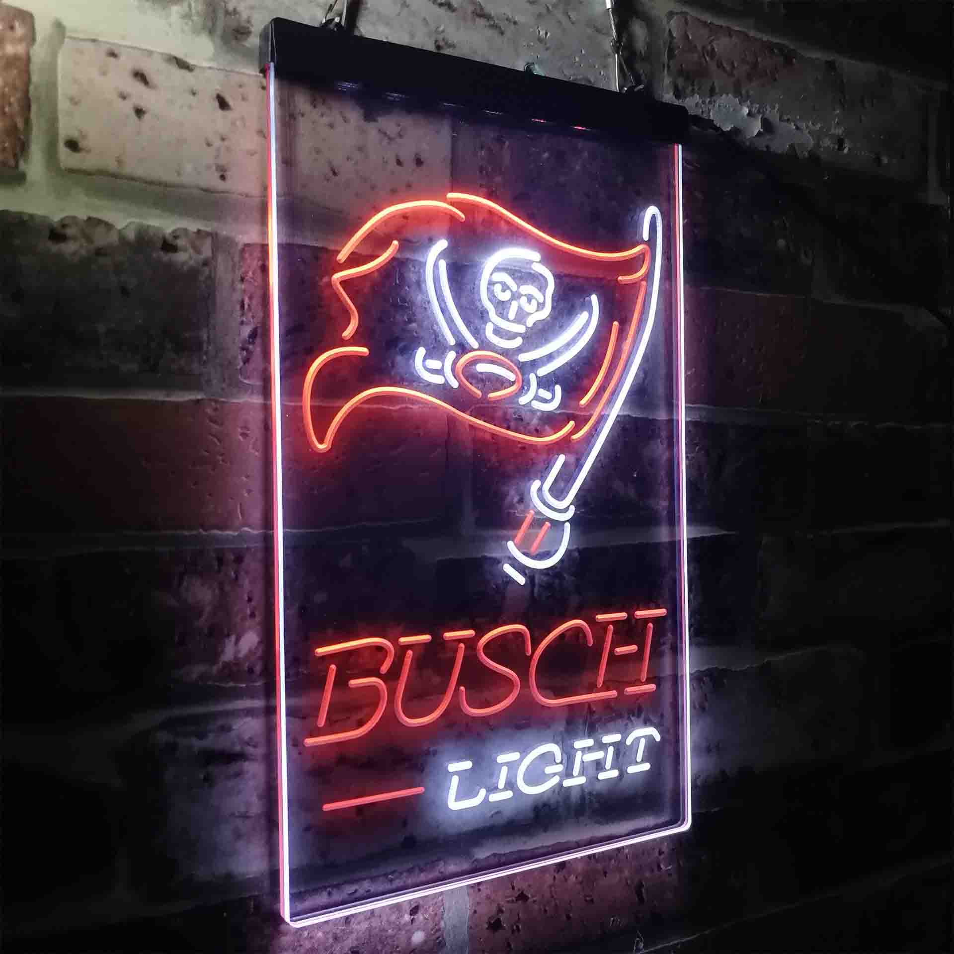 Tampa Bay Buccane Busch Light LED Neon Sign