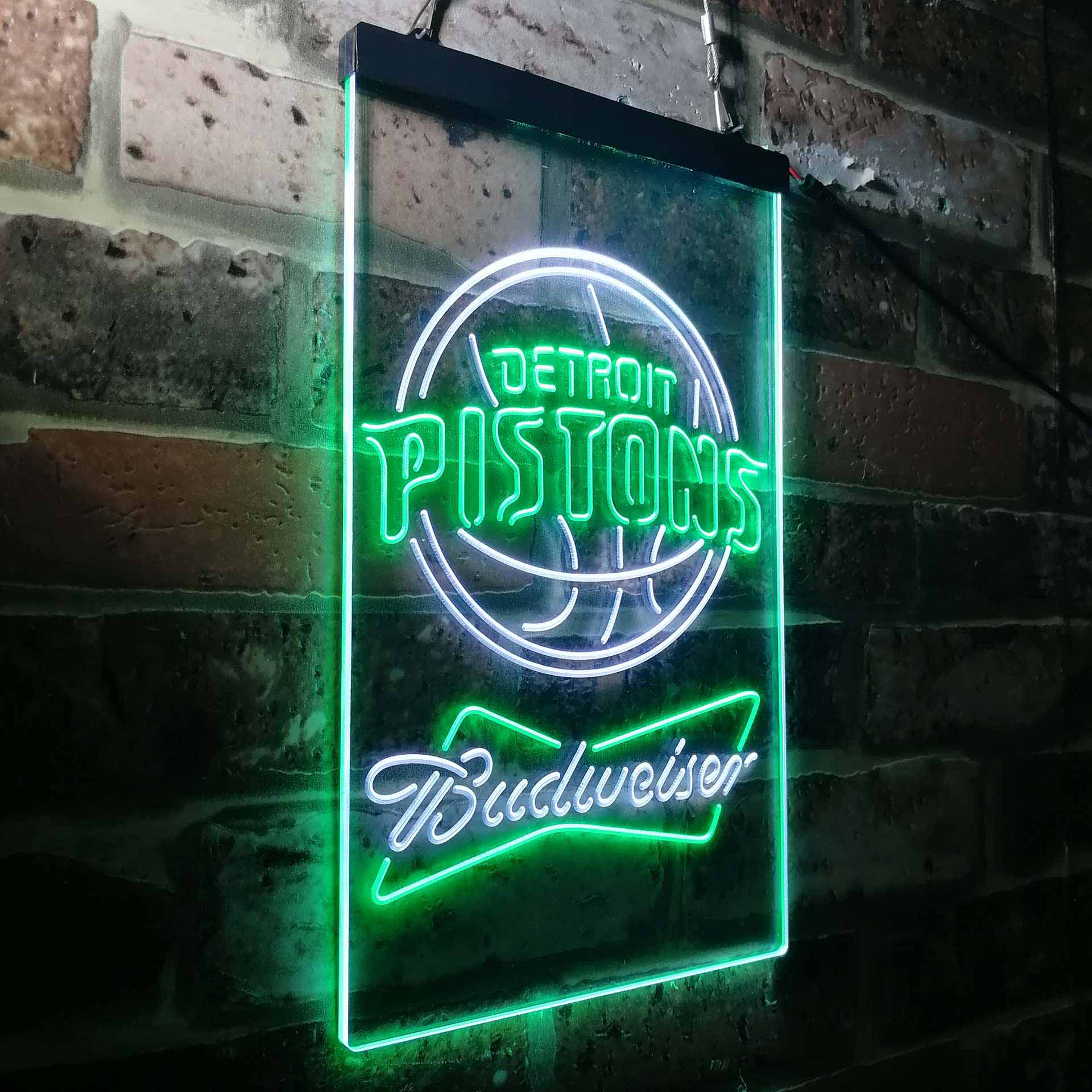 Detroit Pistons Budweiser  LED Neon Sign