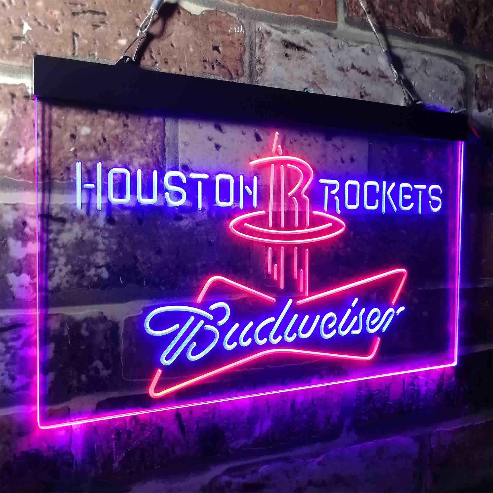 Houston Rockets Budweiser  LED Neon Sign