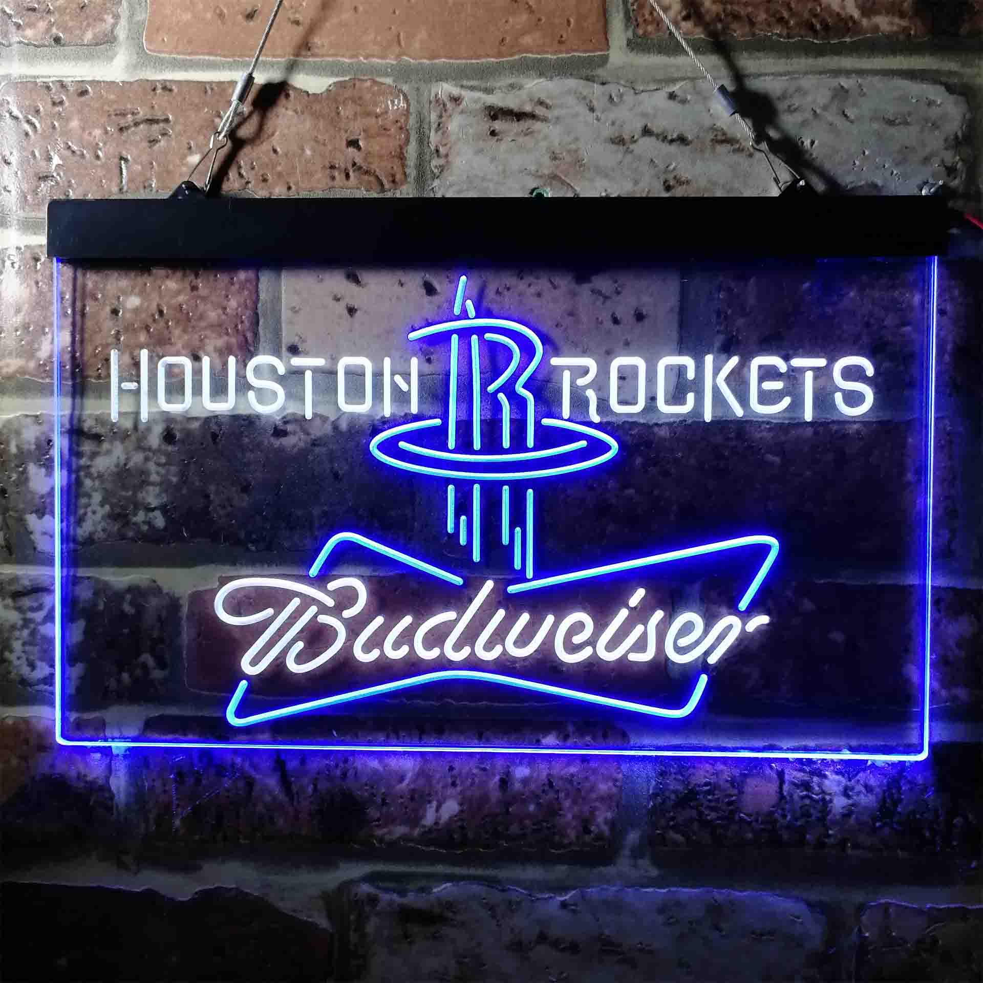 Houston Rockets Budweiser  LED Neon Sign