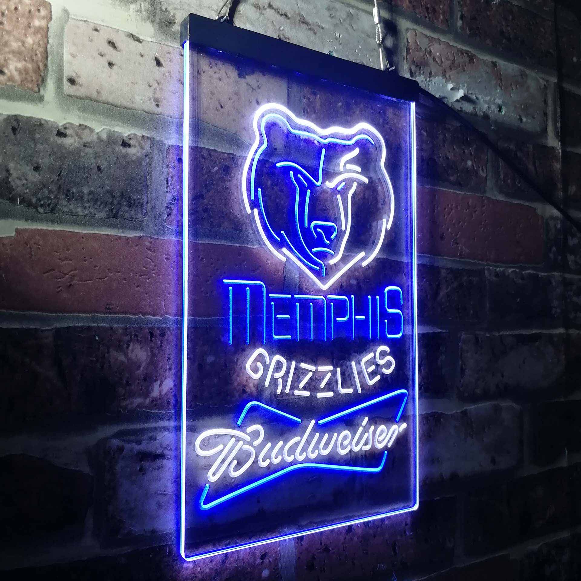 Memphis Grizzlies Budweiser LED Neon Sign