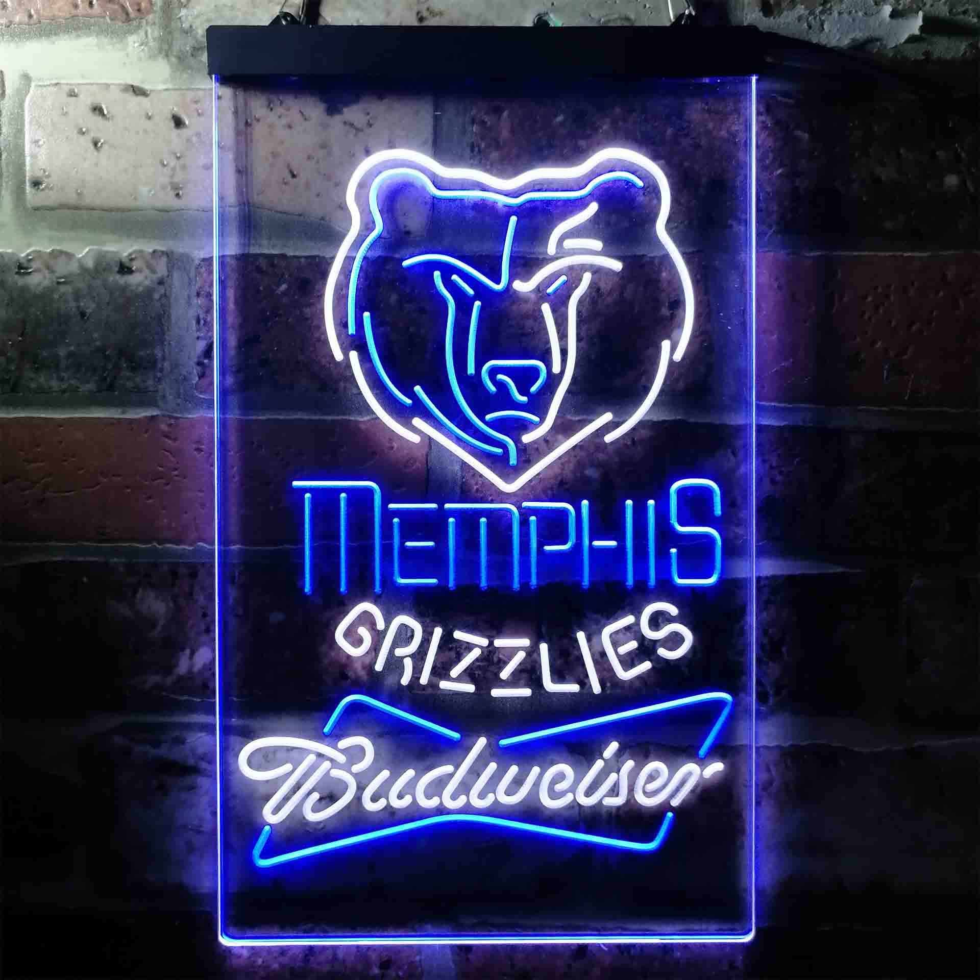 Memphis Grizzlies Budweiser LED Neon Sign