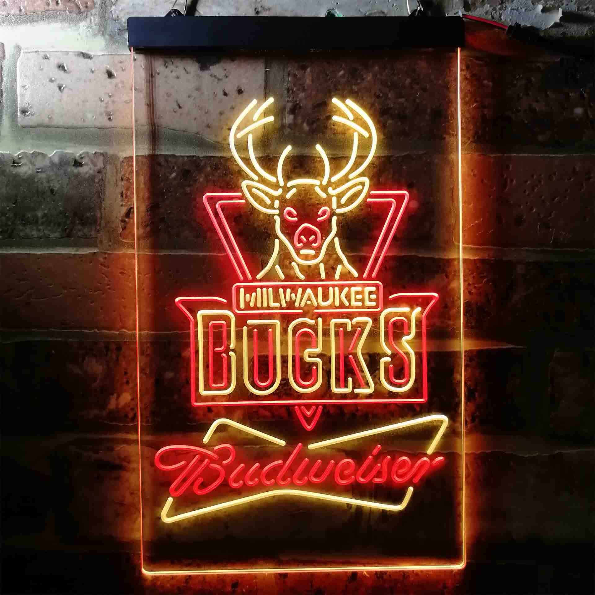 Milwaukee Bucks Budweiser LED Neon Sign