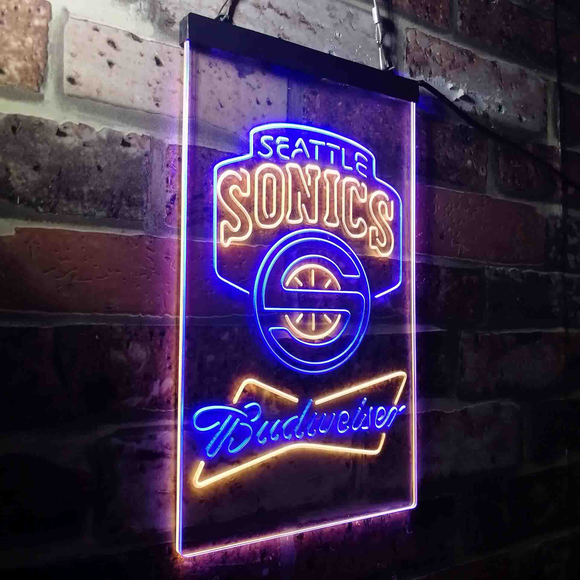 seattle supersonics budweiser beer LED Neon Sign